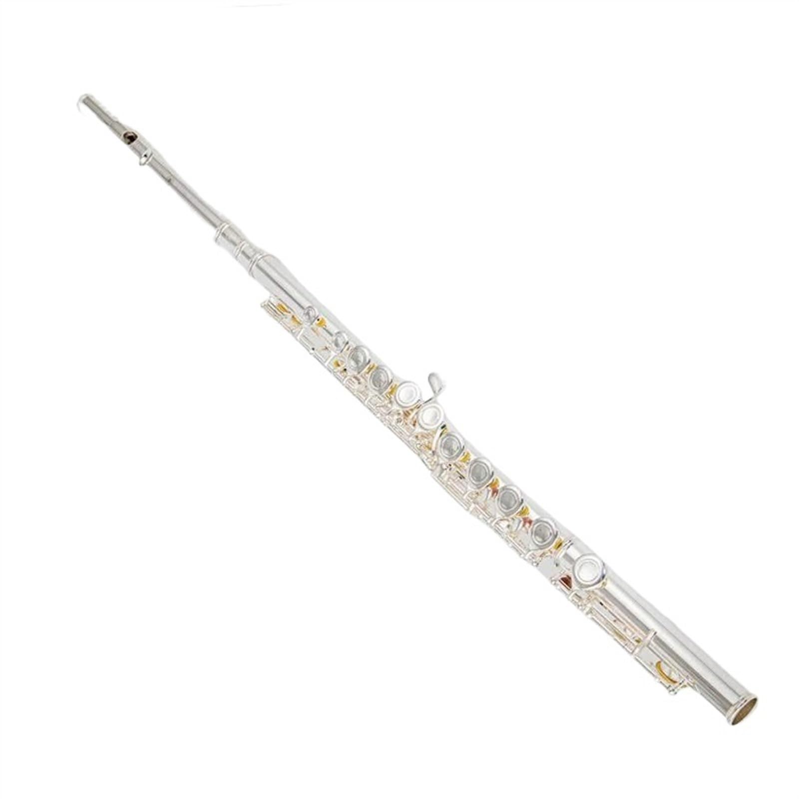 Professional Japanese Cupronickel Flute in C Key - 17 Hole Silver Plated Musical Instrument with Case | Perfect for Performances, Practice & Music Education