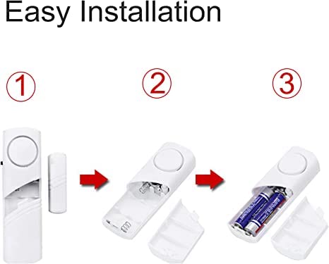 Wireless Home Door and Window Alarm - 4 Pack Security Sensor for Child Safety, Toddler Protection & Pool Area Monitoring | Ideal for Home Security System, Baby Proofing & Pet Safety