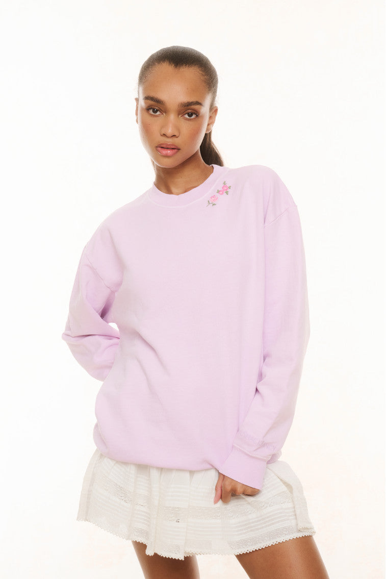 Palo Pullover Sweater - Soft Lavender Mist Color for Women | Cozy Casual Wear for Fall & Winter | Perfect for Layering, Office, and Weekend Outings