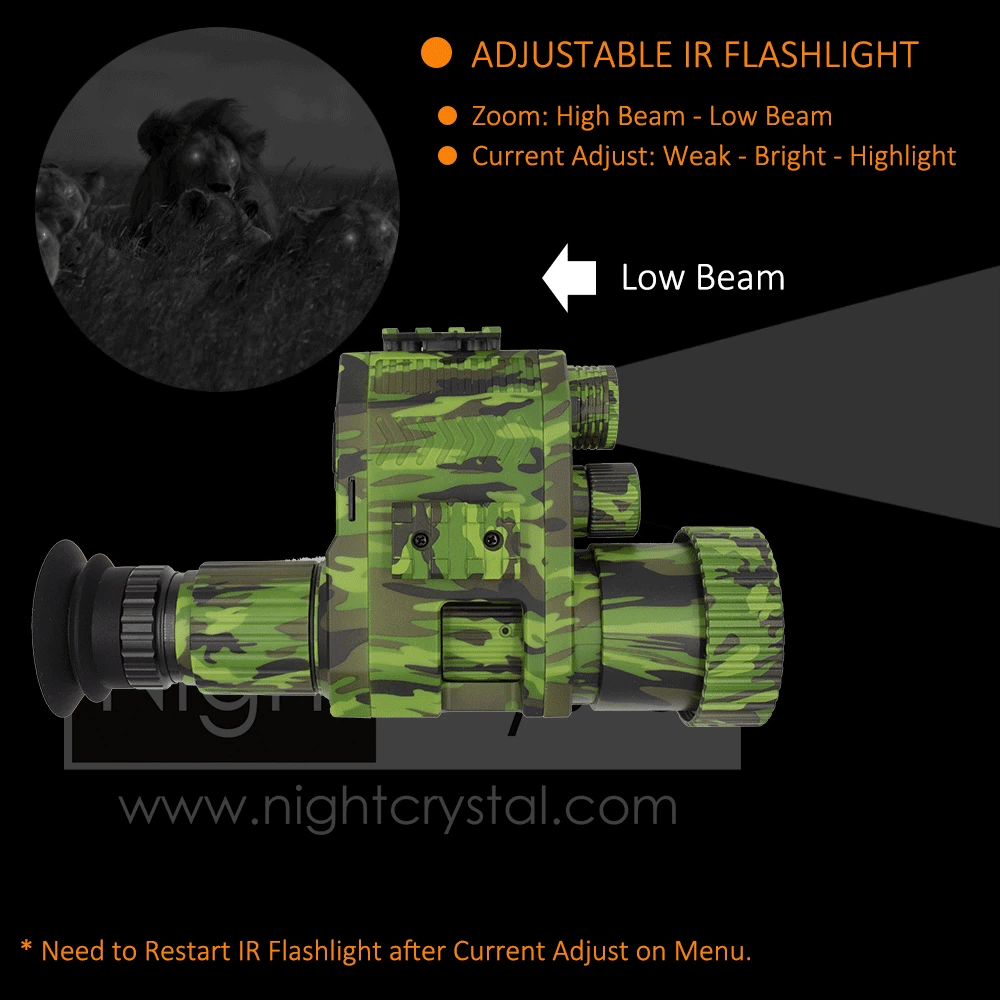 Megoarei NK007 Plus 4B Night Vision Spotting Scope - 850nm IR Infrared Thermal Optics for Coyote Hunting, Wildlife Observation & Security Surveillance | HD Vision in Complete Darkness