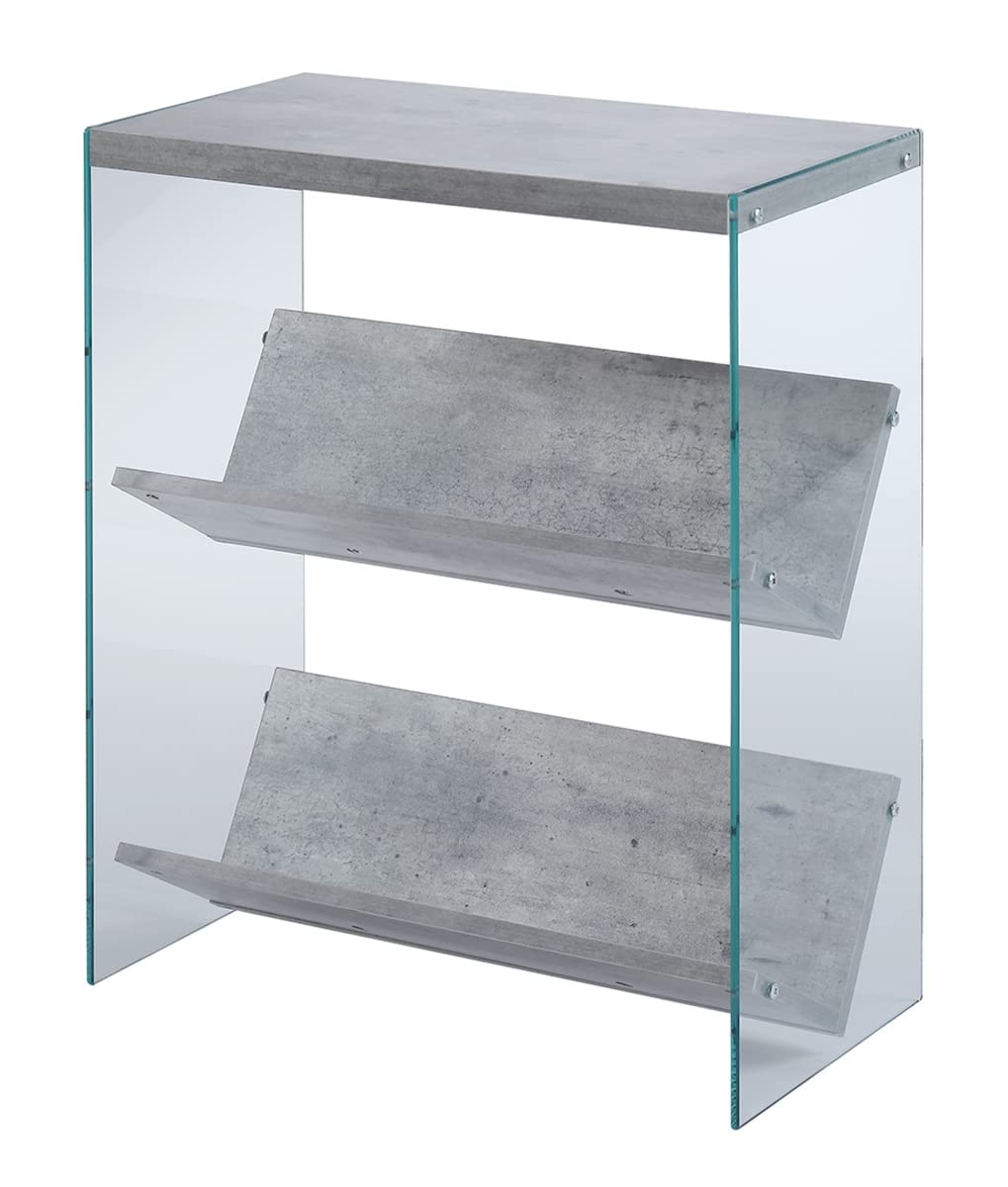 Modern Faux Birch Glass Bookcase for Home Office - Stylish Storage Shelf for Books, Decor & Office Supplies | Perfect for Living Room, Study & Workspace