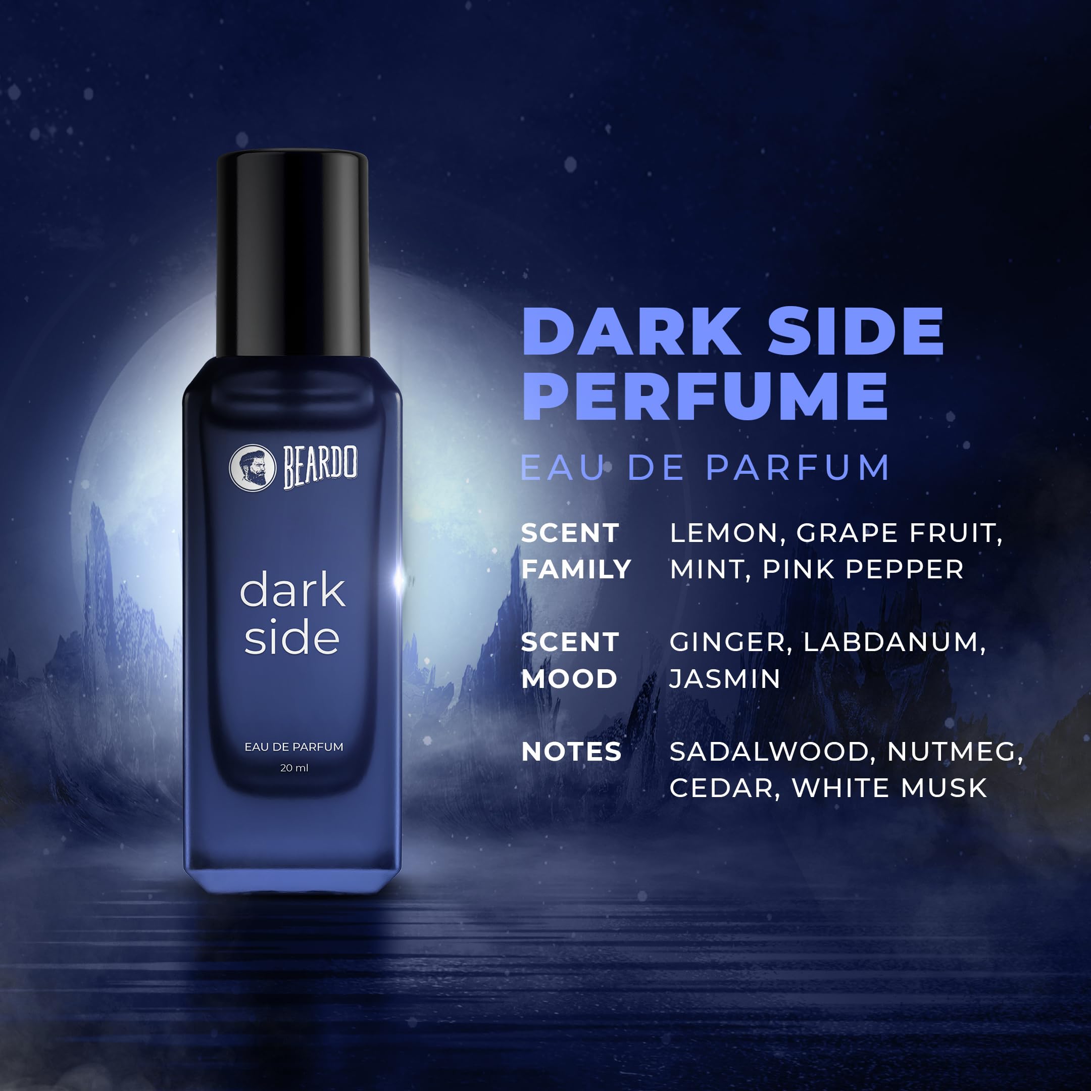 Beardo Darkside & Godfather Perfume for Men - 20ml x 2 Set | Long Lasting Aromatic Spicy EDP Cologne | Fresh Woody Fragrance for Date Night, Parties & Special Occasions | Premium Men's Gift Set for Christmas, Birthday & Anniversary