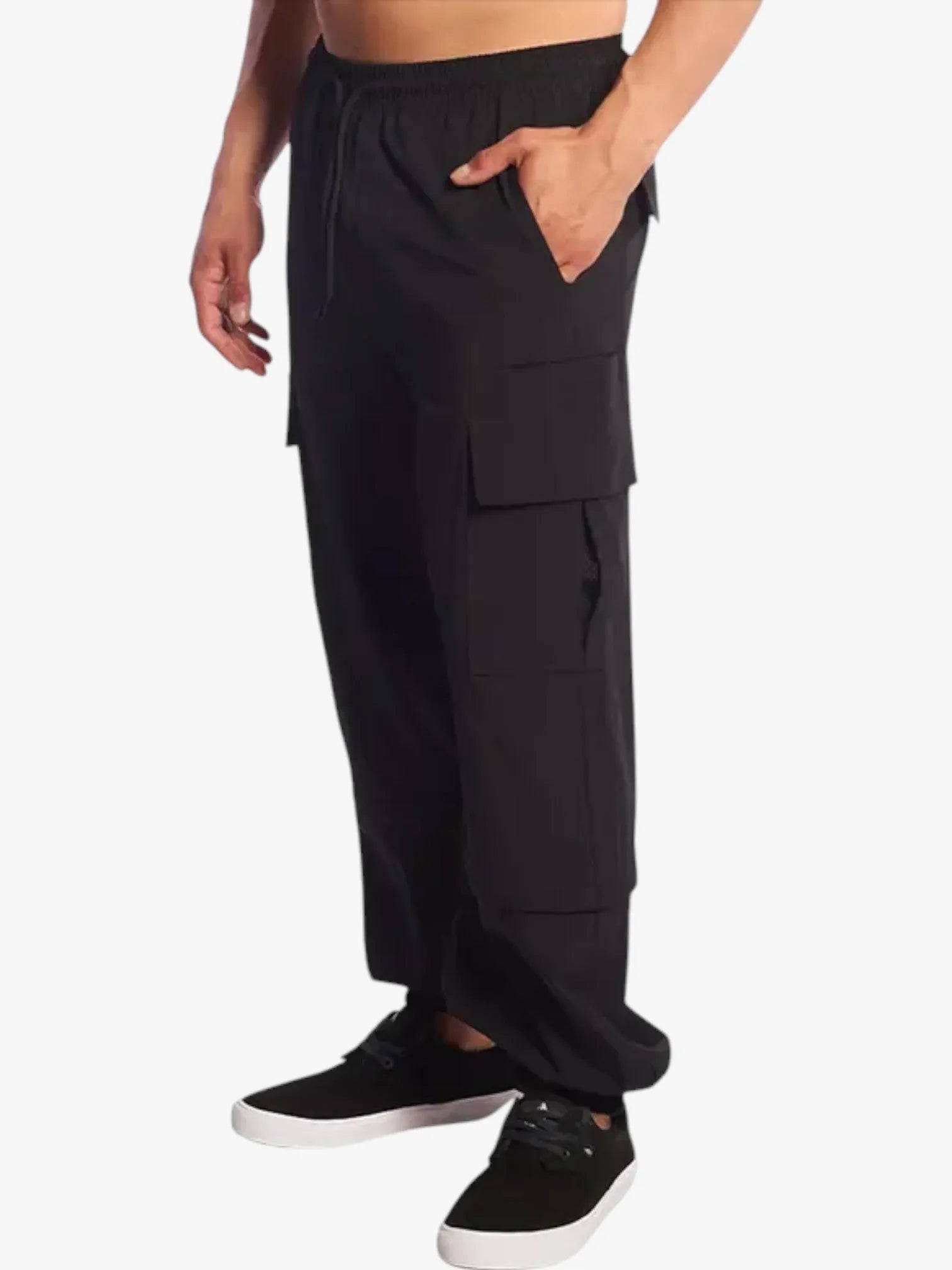 Volcom Ripstop Fisher Cargo Pants for Men - Durable & Stylish Black Tactical Pants for Outdoor, Hiking & Casual Wear