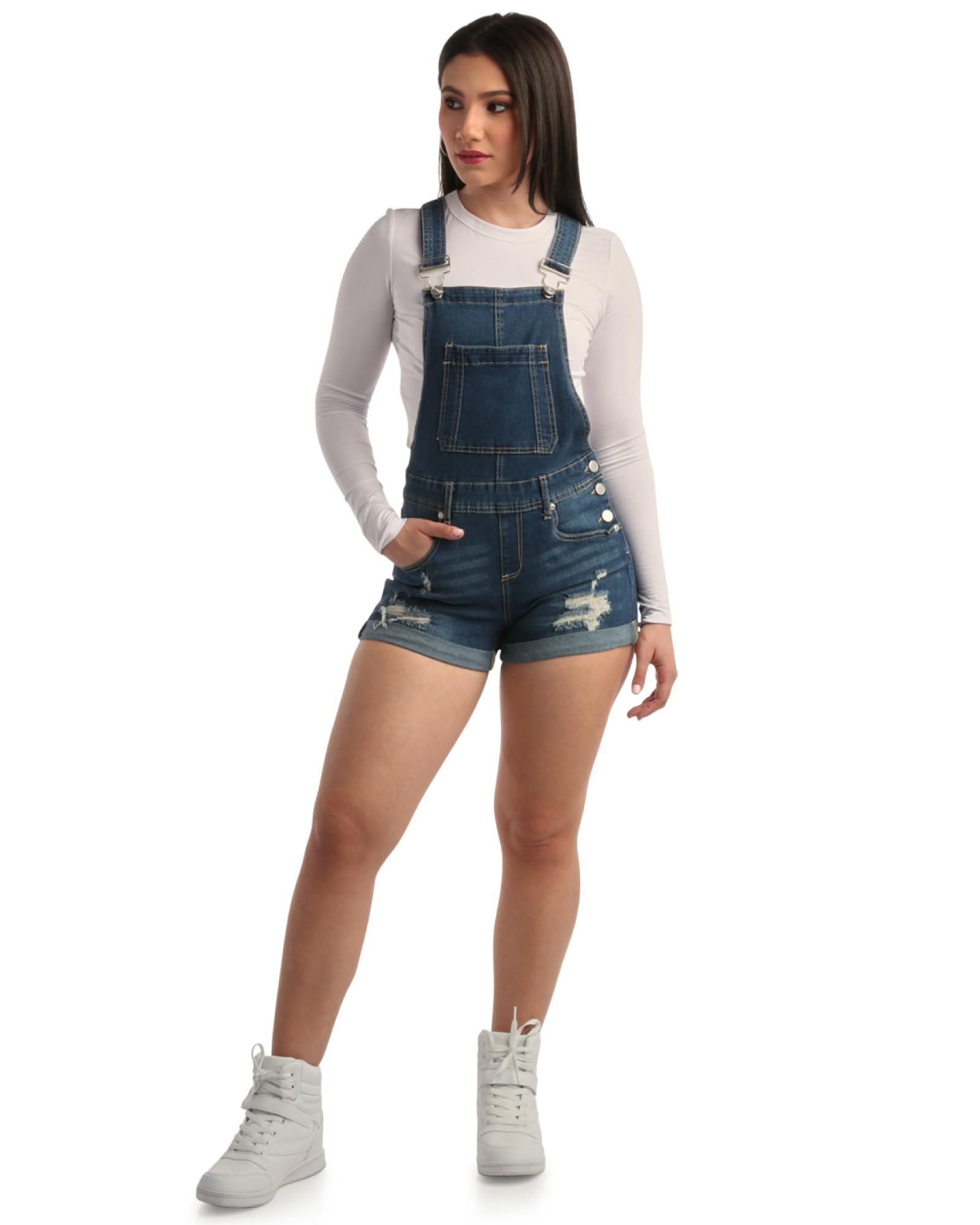 Women's Denim Shortalls - Stretch Jean Overalls for Casual Wear & Summer Outfits | Perfect for Picnics, Beach Days & Outdoor Adventures