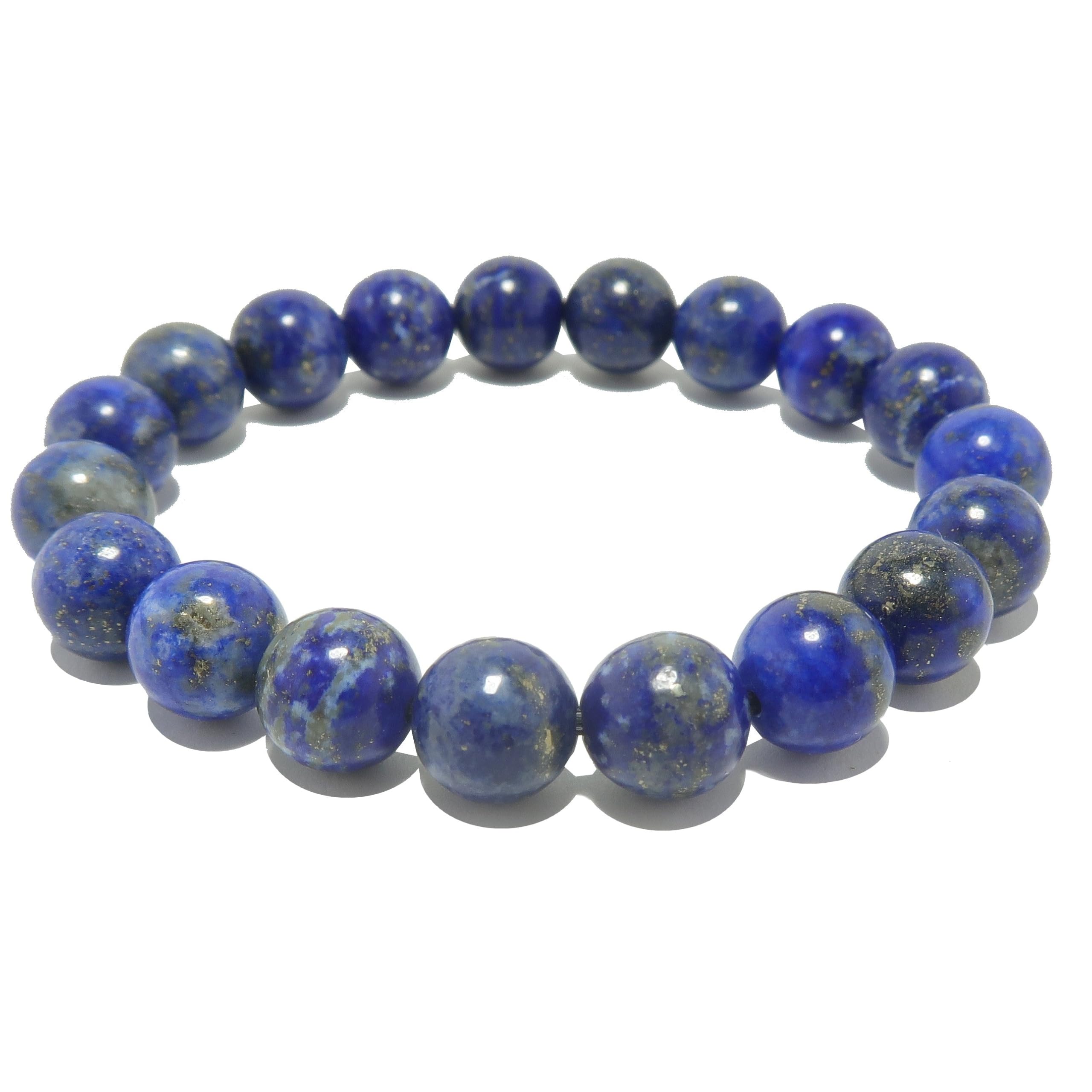 Royal Blue Lapis Lazuli Satin Crystal Bracelet - Elegant & Sophisticated Jewelry for Women, Perfect for Evening Parties, Weddings & Special Occasions