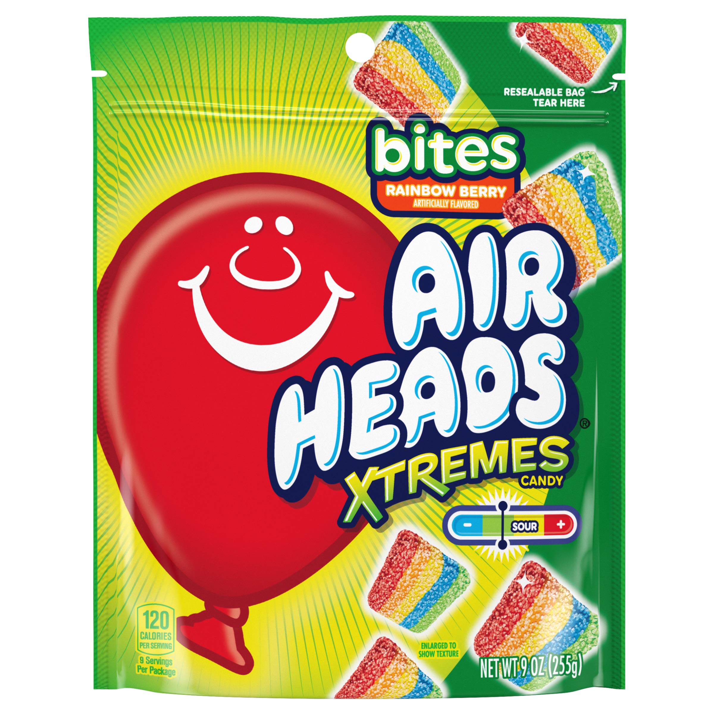 Airheads Xtremes Bites Sweet & Sour Candy - Rainbow Berry Flavor, Non-Melting, 9oz Bulk Pack (12 Bags) | Perfect for Parties, Movie Nights & Office Snacks