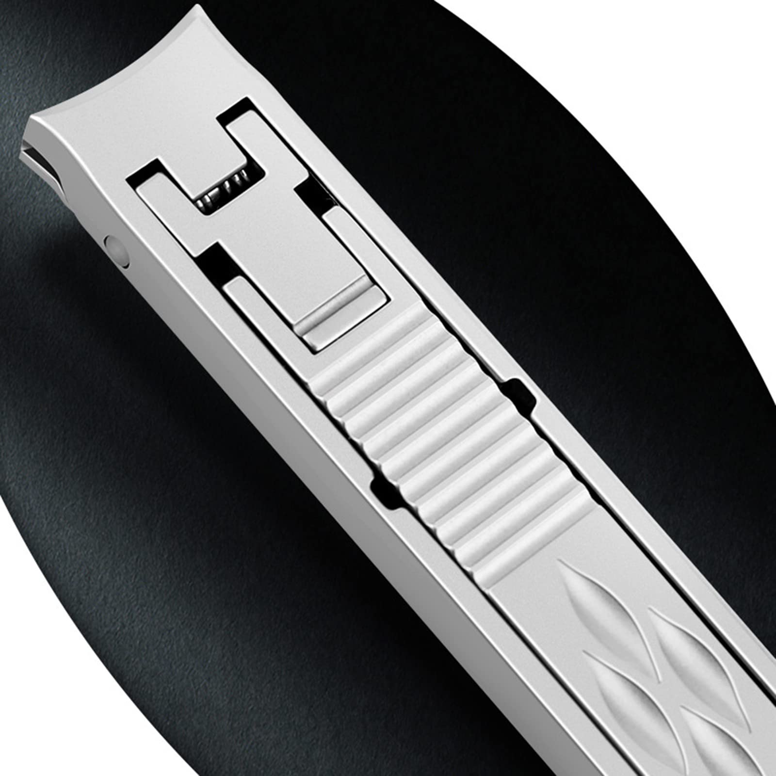 Premium Stainless Steel Heavy Duty Nail Clipper for Thick Toenails & Fingernails - Wide Jaw Ergonomic Design with Catcher & Splash-Proof - Perfect for Seniors, Diabetics & Professional Pedicures