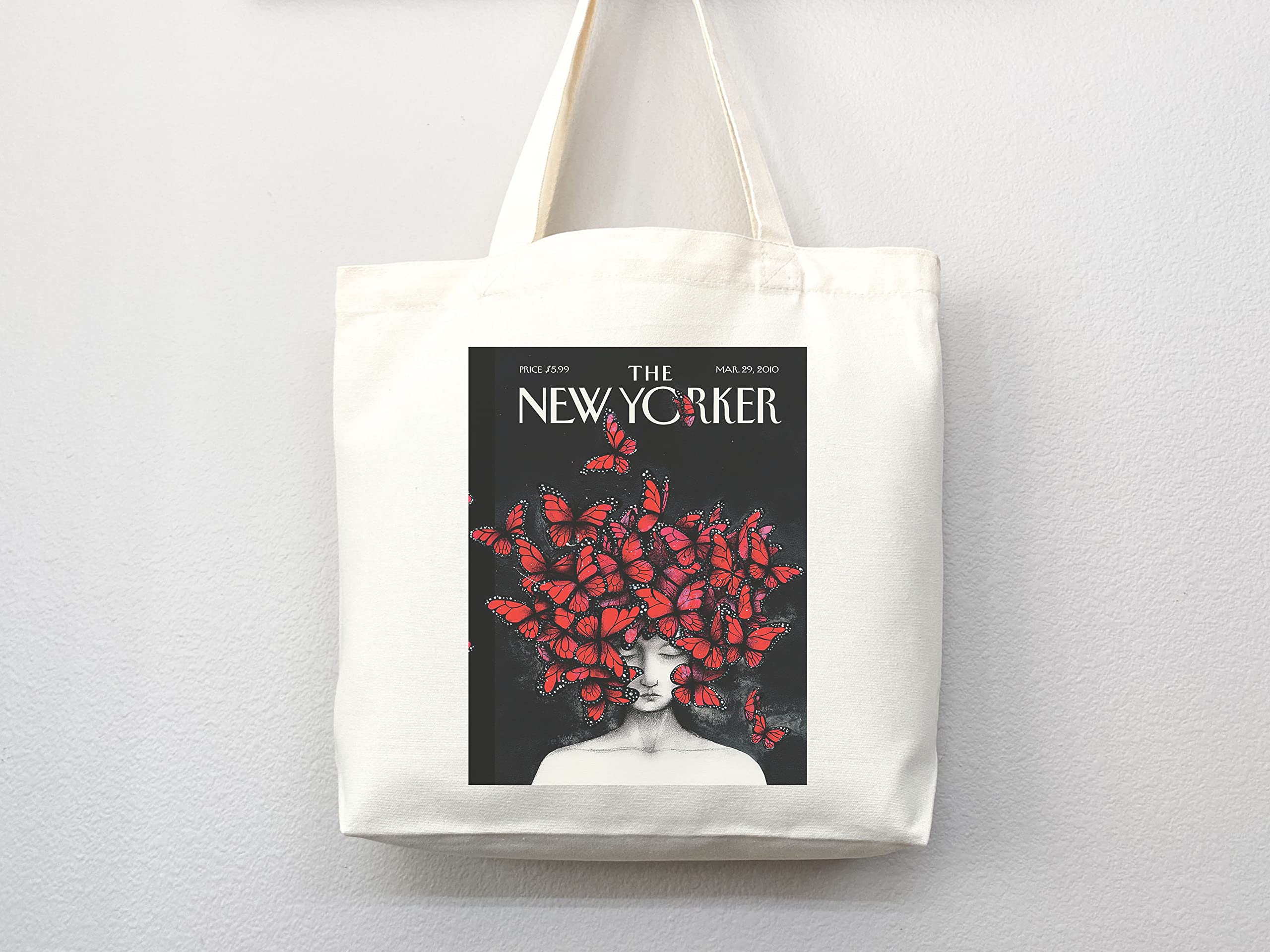 The New Yorker Magazine Tote Bag - Stylish Canvas Art Tote for Women & Men - Perfect for Shopping, Beach, Work & Everyday Use