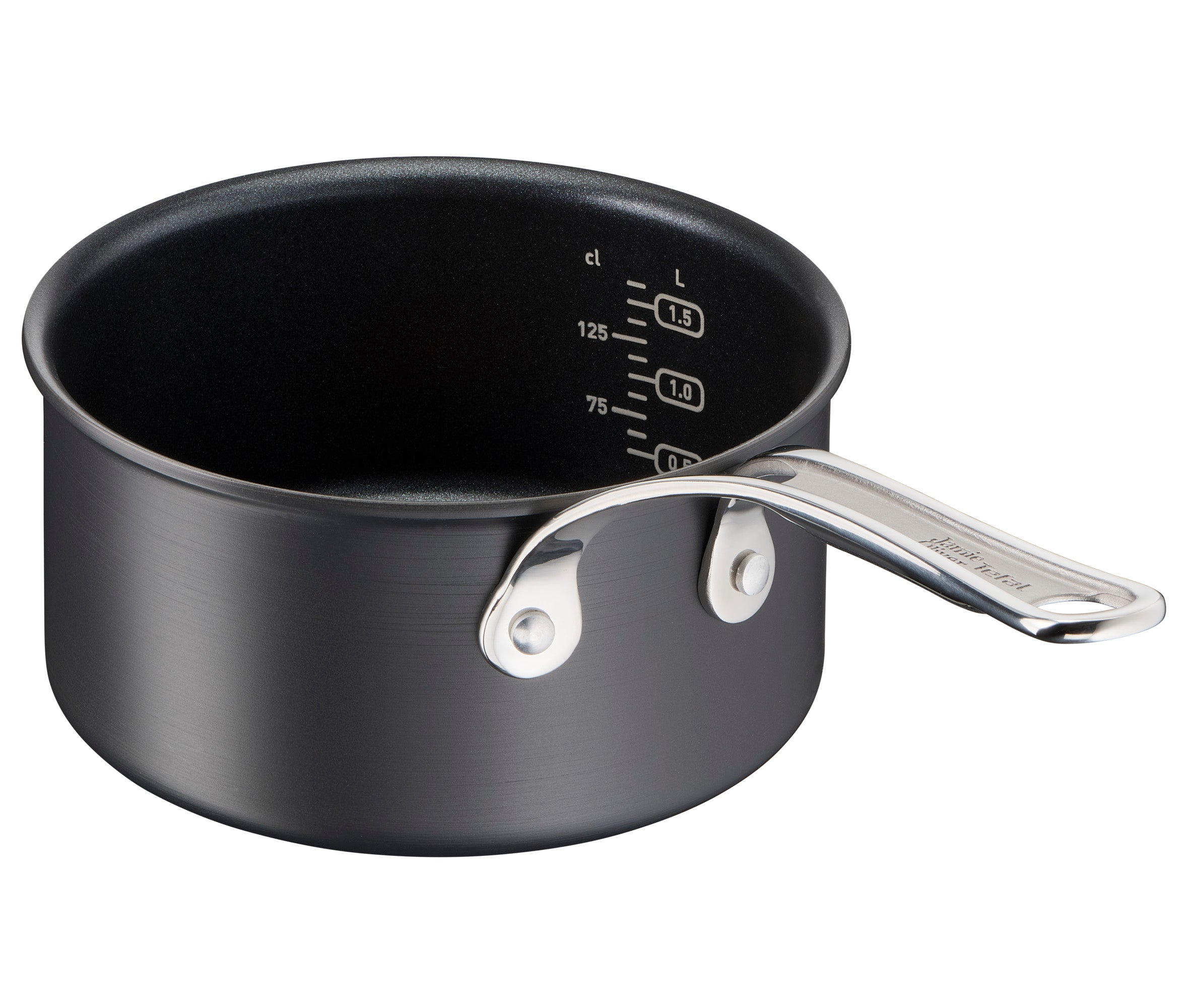 Jamie Oliver by Tefal 18cm Nonstick Induction Saucepan with Lid - Hard Anodized Classic Cookware for Sauteing, Simmering & Everyday Cooking