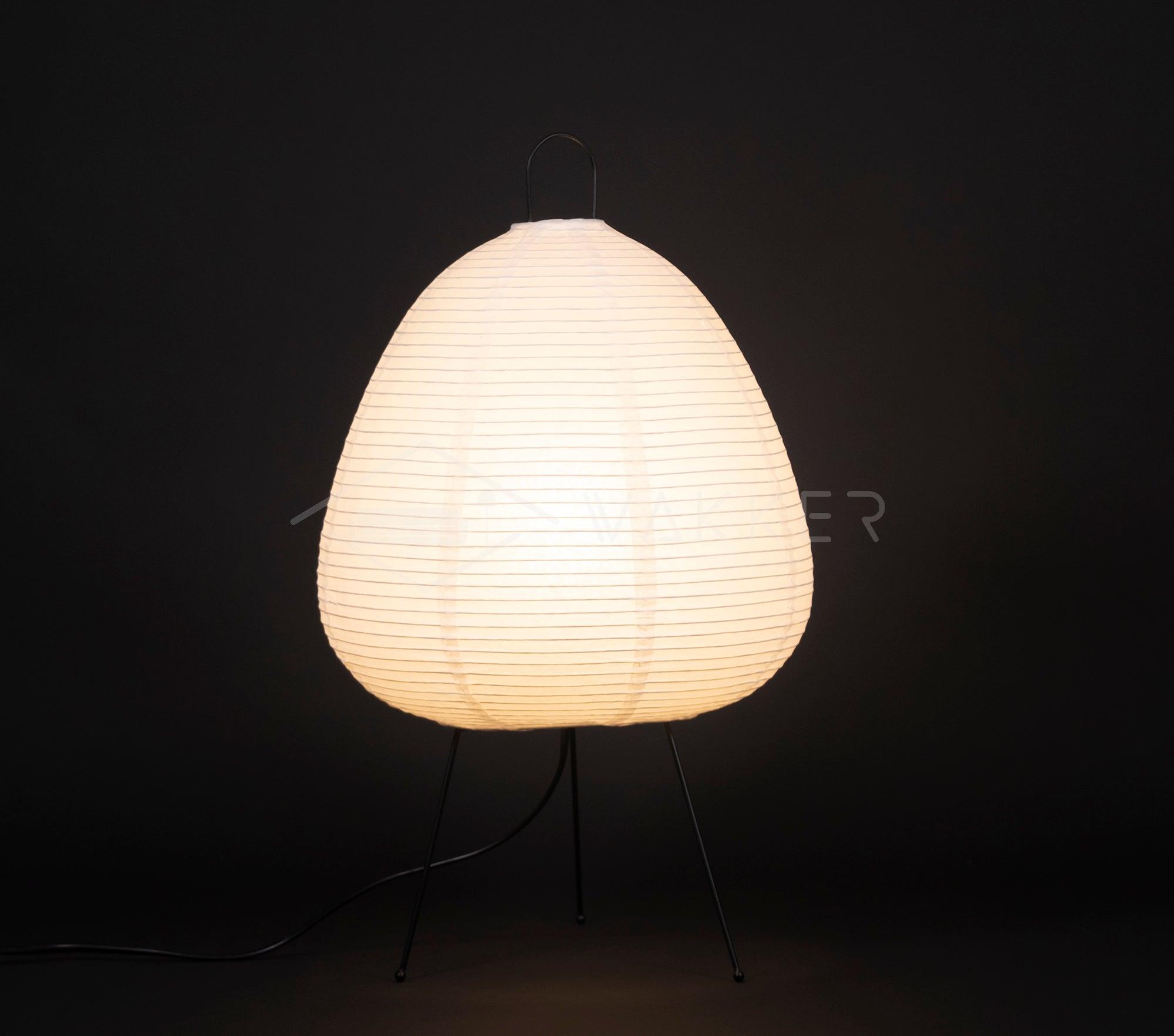 Akari Paper Table Lamp - Handmade Japanese Shoji Style Lighting for Bedroom, Living Room & Office - Warm Ambient Light for Relaxation & Decor