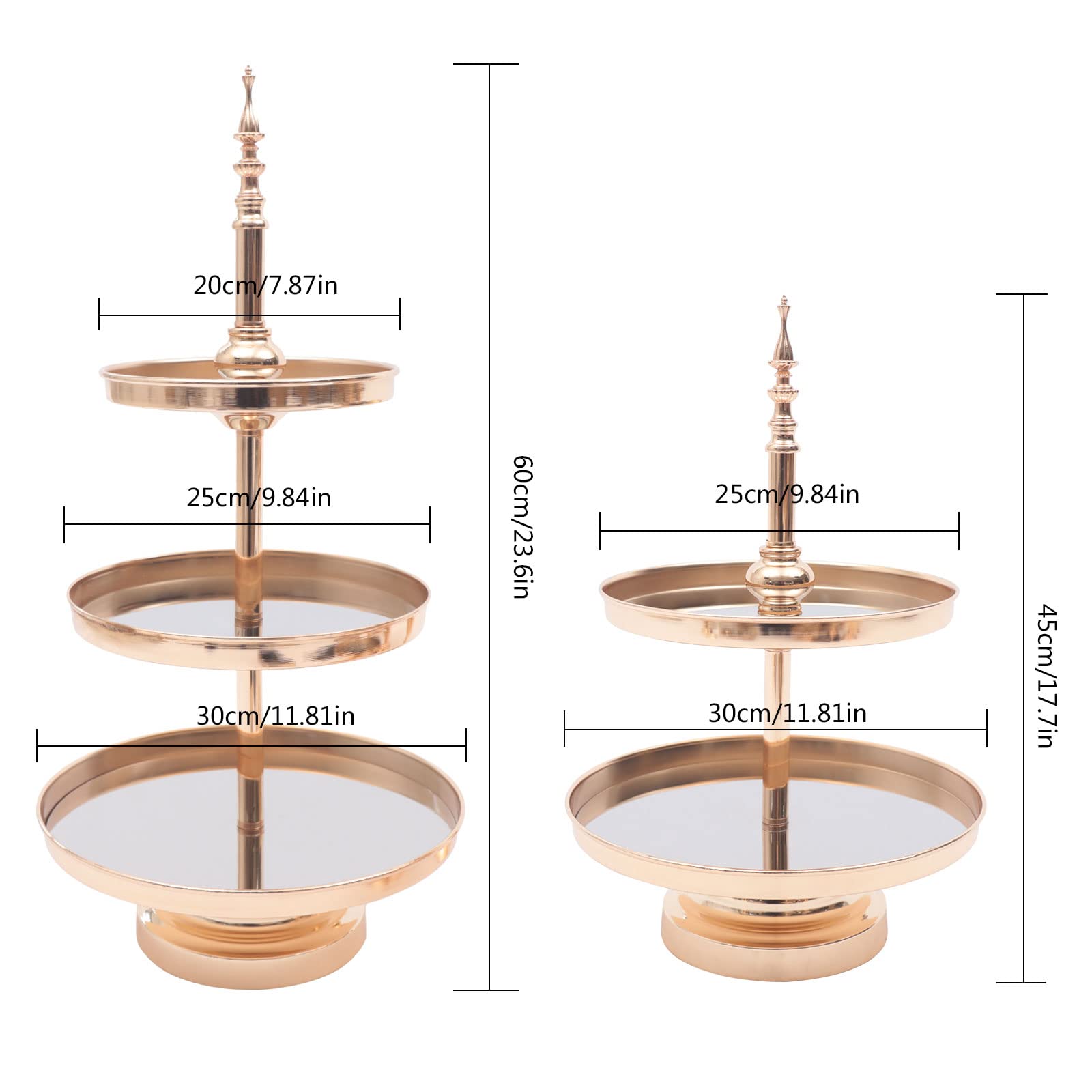 10-Pack Gold Metal Cake Stand Cupcake Holder Set - Elegant Dessert Display Serving Platter for Birthday, Wedding, Party Decoration - Perfect for Buffet Tables, Dessert Bars & Special Events