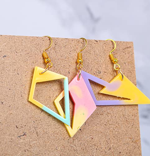 3 Pack Geometric Resin Earring Molds for DIY Jewelry Making - Epoxy Casting Molds for Earrings, Pendants & Crafts - Perfect for Handmade Resin Jewelry, Gifts & Home Decor Projects