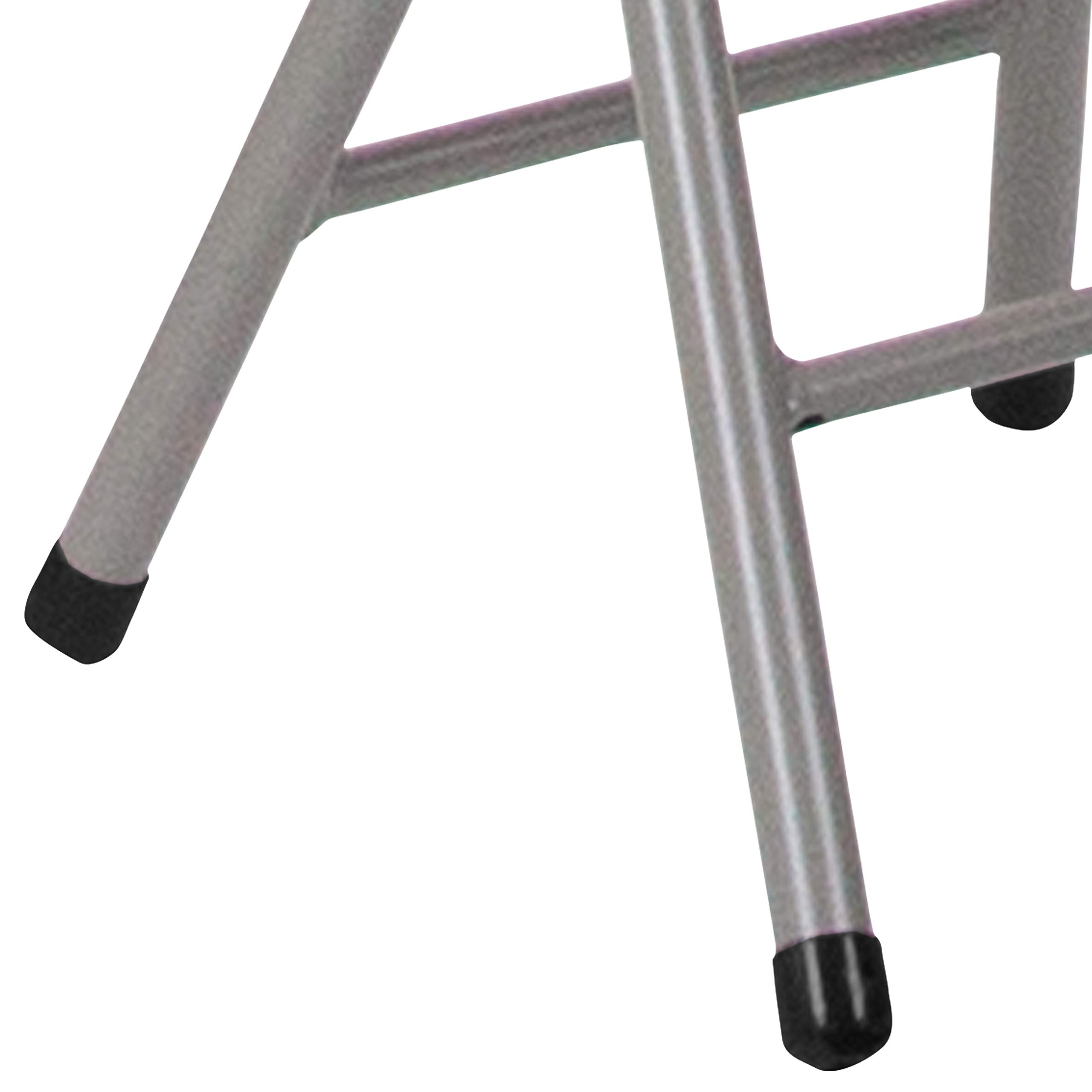 EMMA & OLIVER 2 Pack Foldable Portable Stool - Lightweight Black Plastic Seat with Titanium Gray Frame - Perfect for Camping, Fishing, Picnics & Outdoor Events