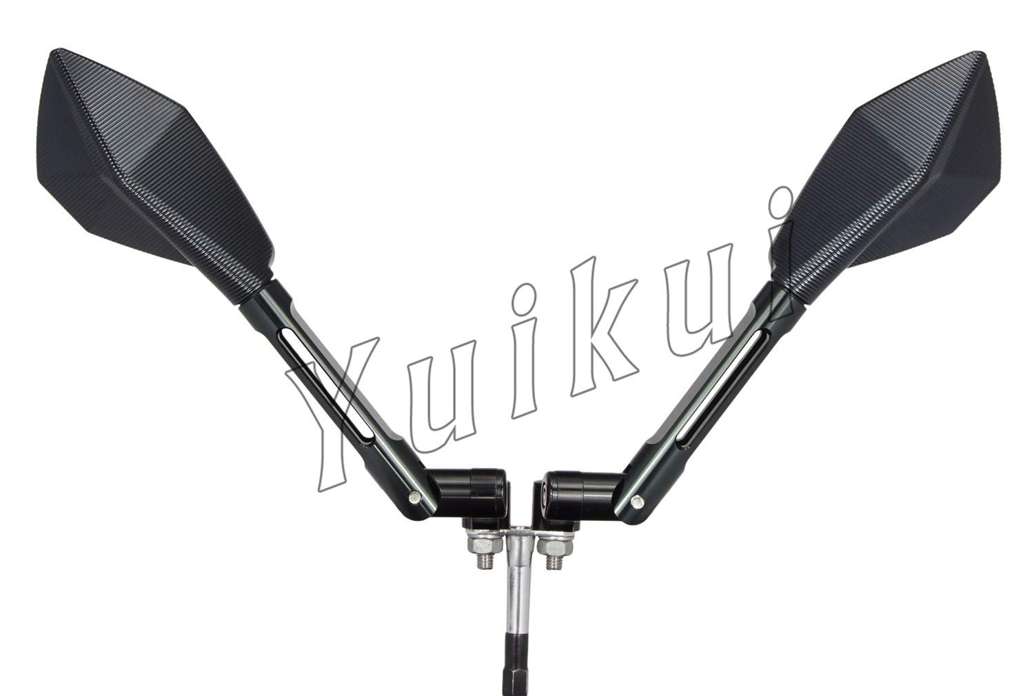Durable CNC Aluminum M8 M10 Universal Motorcycle Rearview Mirrors - Compatible with Ducati Monster, Hypermotard, Scrambler - Enhance Safety & Style for Street & Off-Road Riding