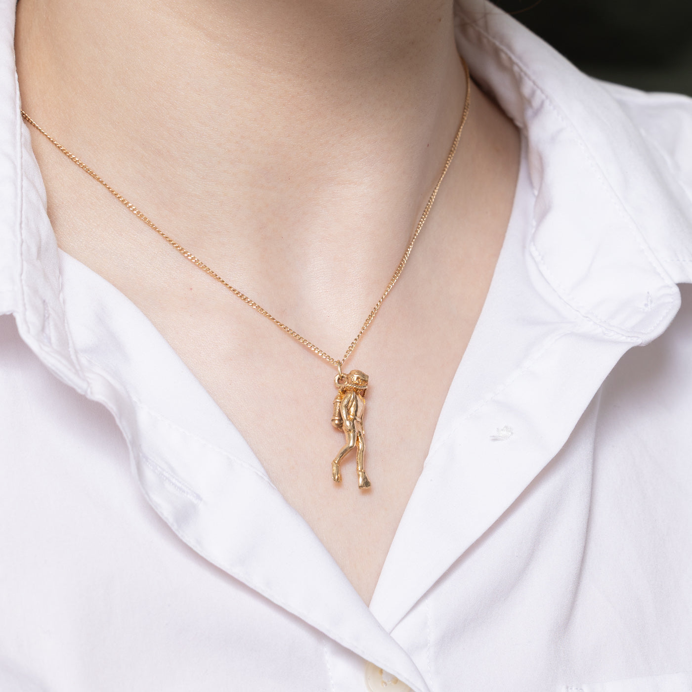 10K Yellow Gold Scuba Diver Charm Pendant - Perfect for Necklaces, Bracelets & Jewelry Making - Ideal Gift for Divers, Ocean Lovers & Water Sports Enthusiasts