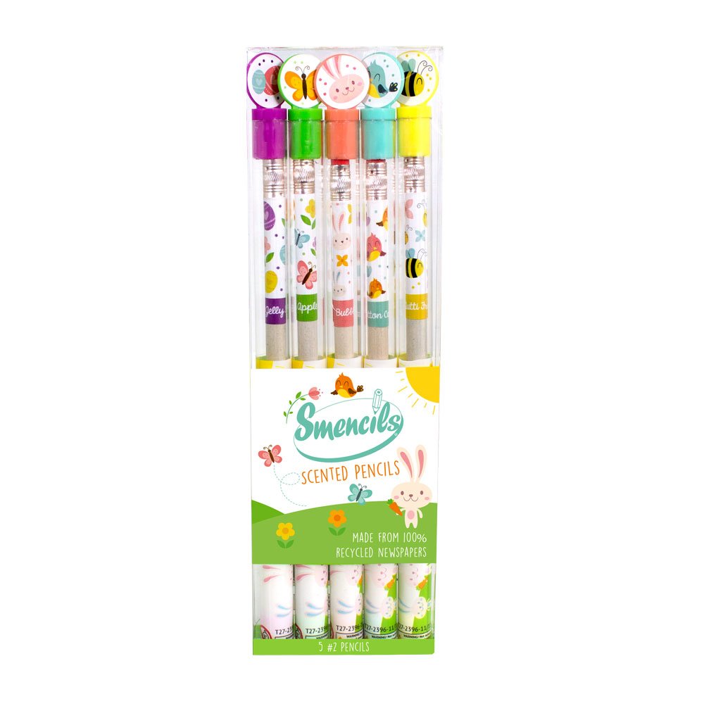 Spring Smencils - Scented HB #2 Pencils, 5-Pack | Fun School Supplies for Kids, Classroom Rewards & Easter Basket Stuffers | Perfect for Writing, Drawing & Gift Giving