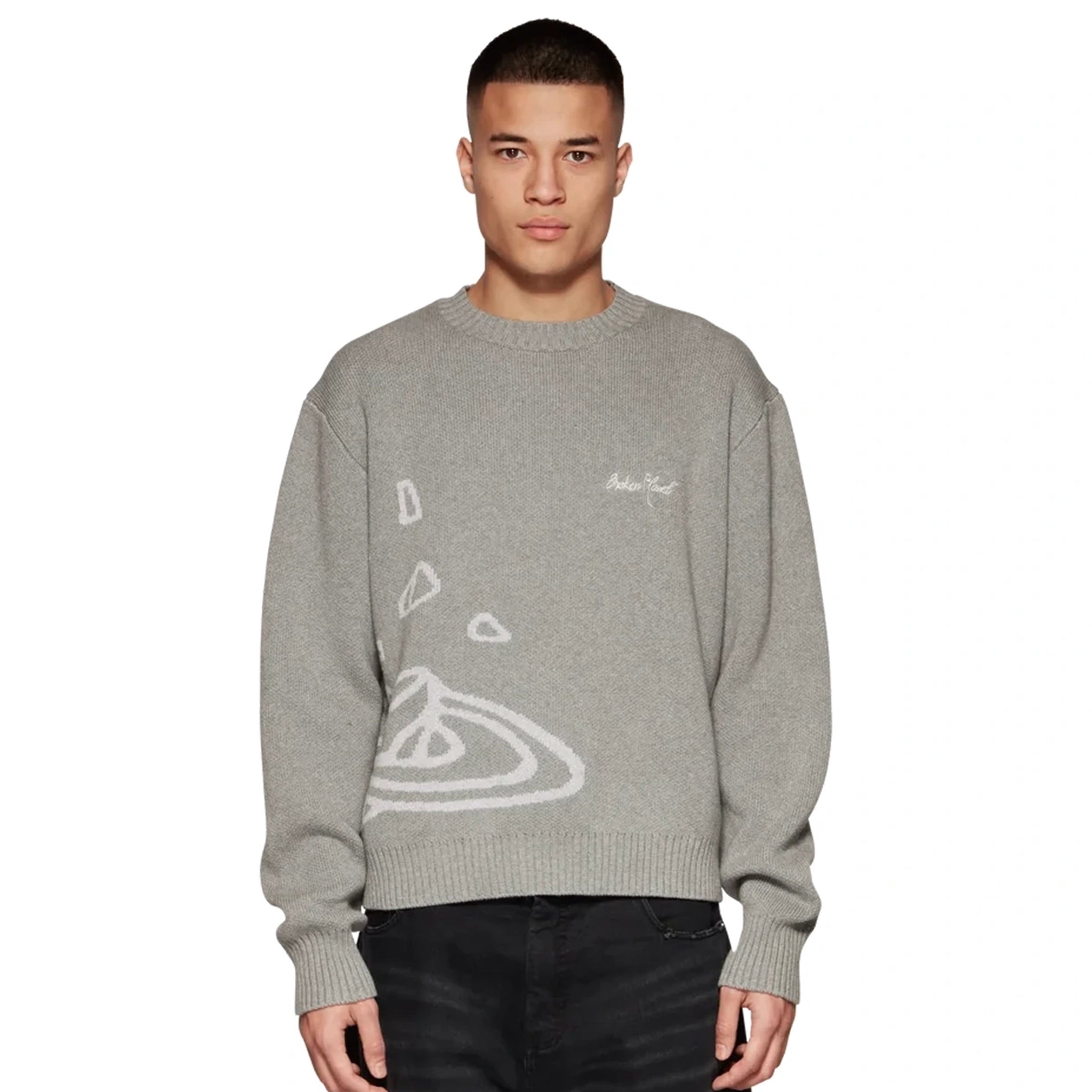 Broken Planet Heather Grey Knit Sweatshirt - Cozy Oversized Pullover for Men & Women | Perfect for Casual Wear, Fall Fashion, and Street Style Outfits