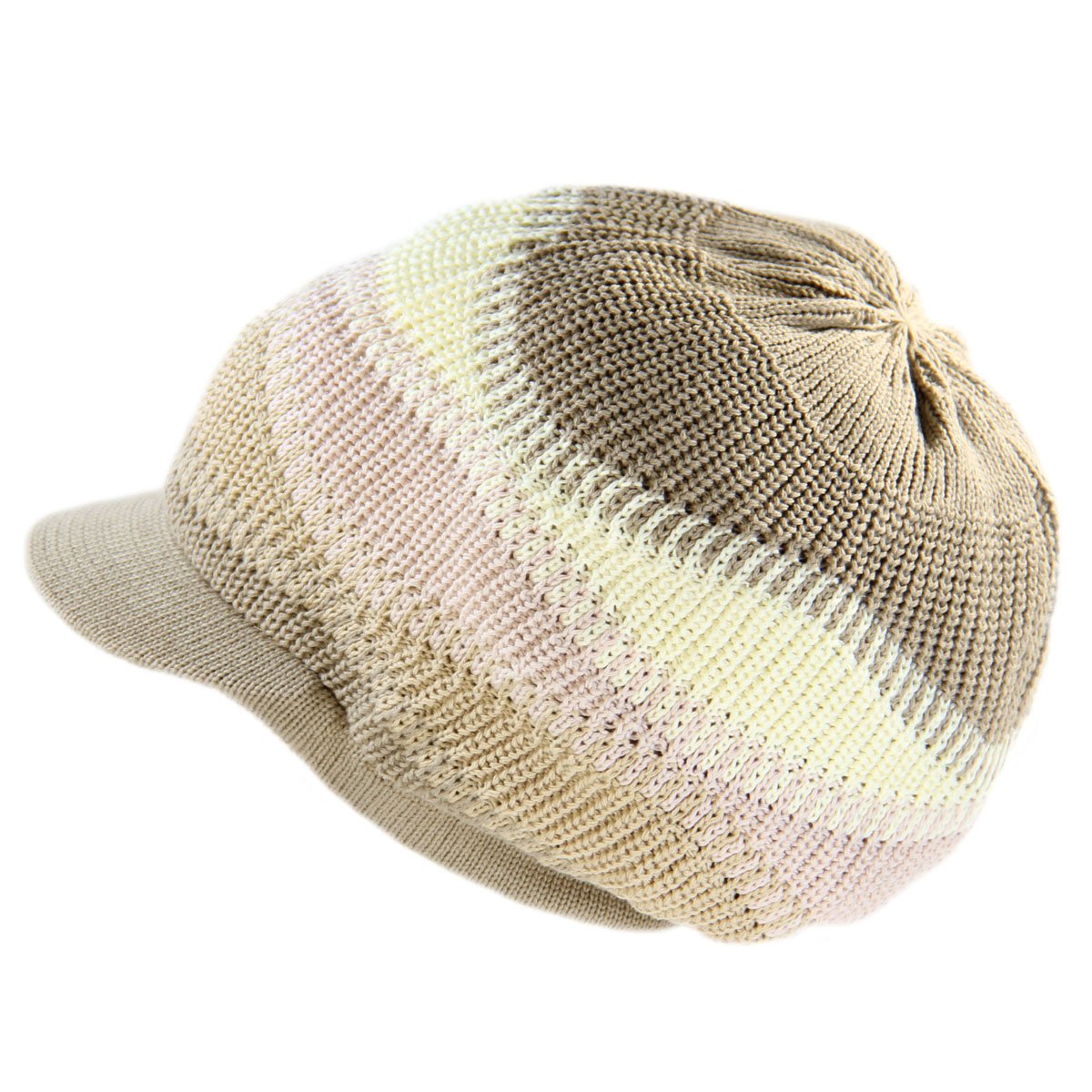 RW 81 Knitted Cotton Rasta Slouchy Beanie Visor Hat - Stylish Unisex Winter Accessory for Men & Women - Perfect for Outdoor Activities, Music Festivals & Casual Wear