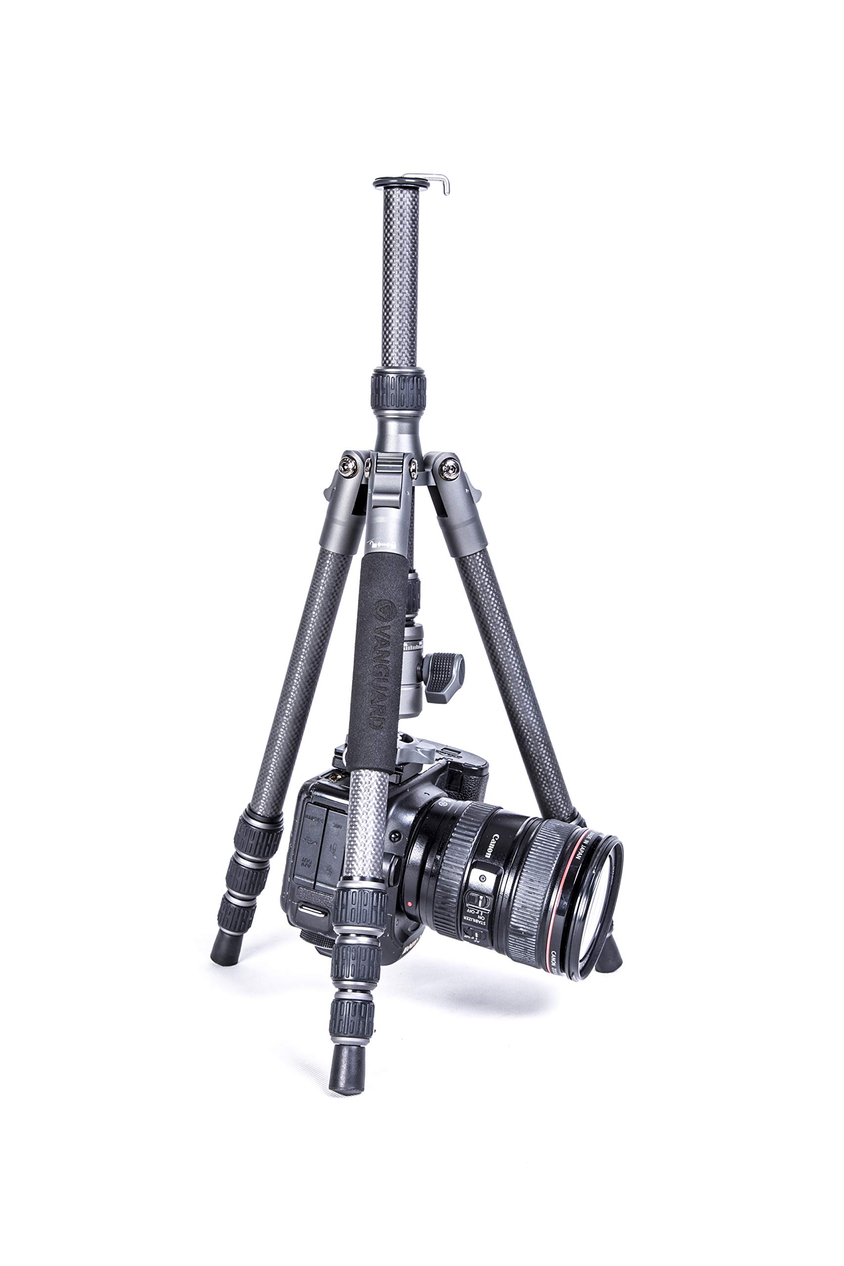 Vanguard VEO3GO204CB Carbon Fiber Travel Tripod - Compact & Lightweight with Ball Head, Monopod, Smartphone Holder & Bluetooth Remote for Photography, Vlogging & Outdoor Adventures