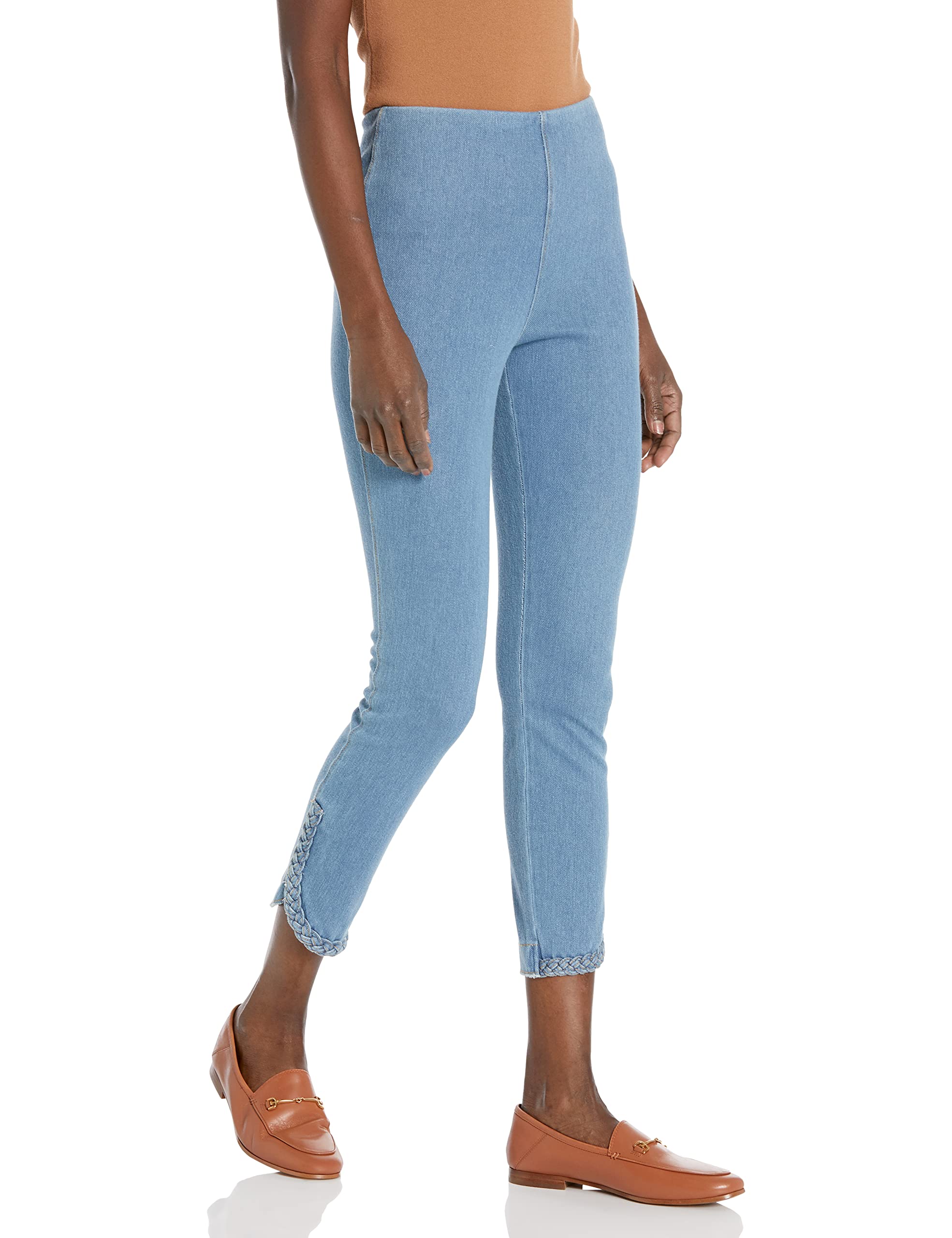 Lyssé Women's Happy Hour Braided Crop Denim Jacket - Casual Distressed Denim Top for Spring & Summer Outfits, Streetwear, and Weekend Brunch