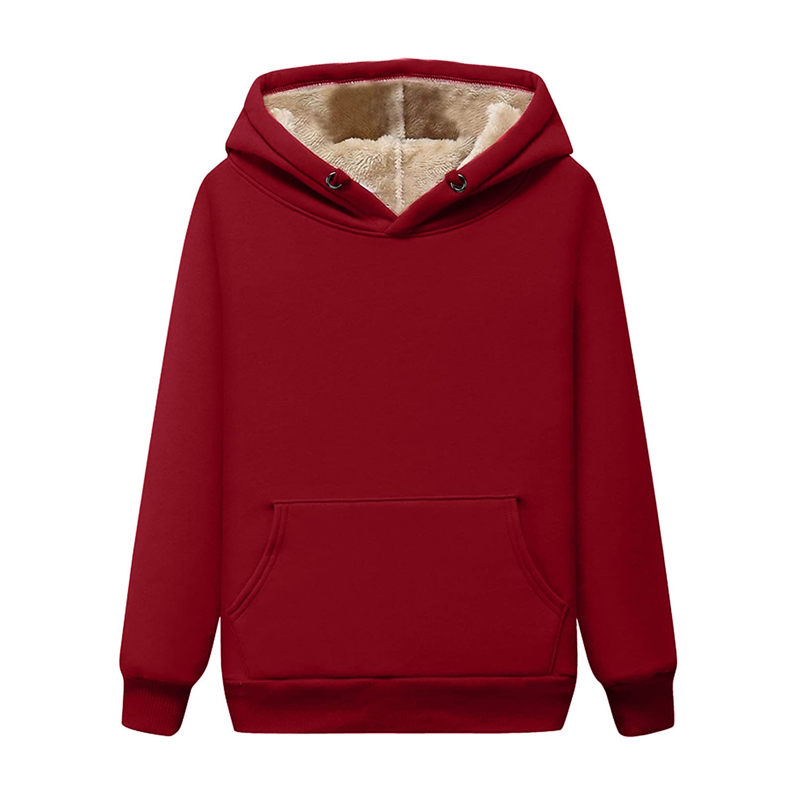Women's Fleece-Lined Winter Jacket - Thick Velvet Hoodie Sweatshirt with Warm Fleece Lining | Plus Size Weatherproof Outerwear for Cold Days, Outdoor Activities & Casual Wear