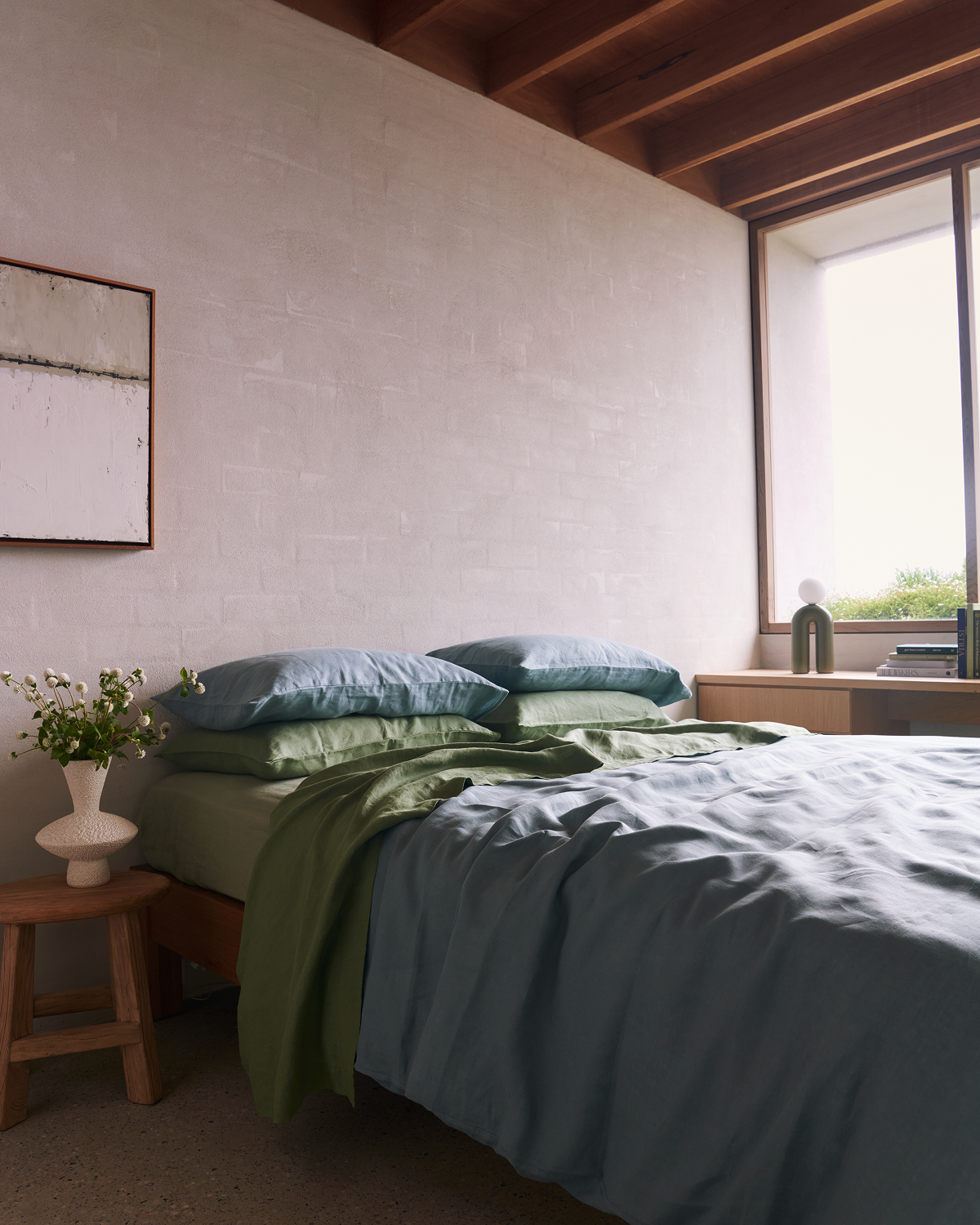 Premium 100% French Flax Linen Duvet Cover Set - Breathable & Hypoallergenic Bedding for All Seasons | Perfect for Master Bedroom, Guest Room & Airbnb