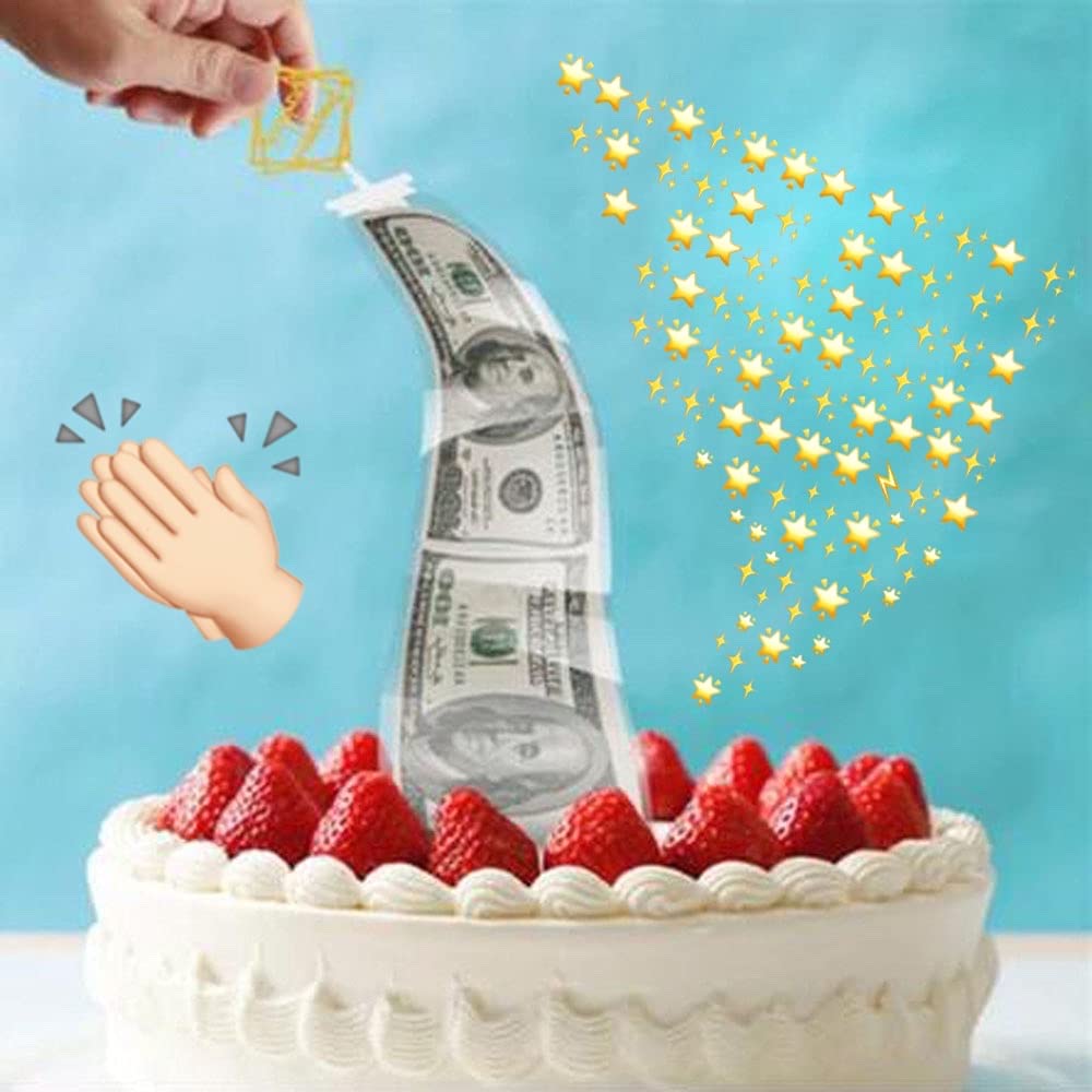 Money Cake Pull Out Kit - Includes Money Cake Box & Pulling Cake Mold for Birthday, Graduation, Wedding Gifts | Fun Cash Gift Idea for Parties & Celebrations