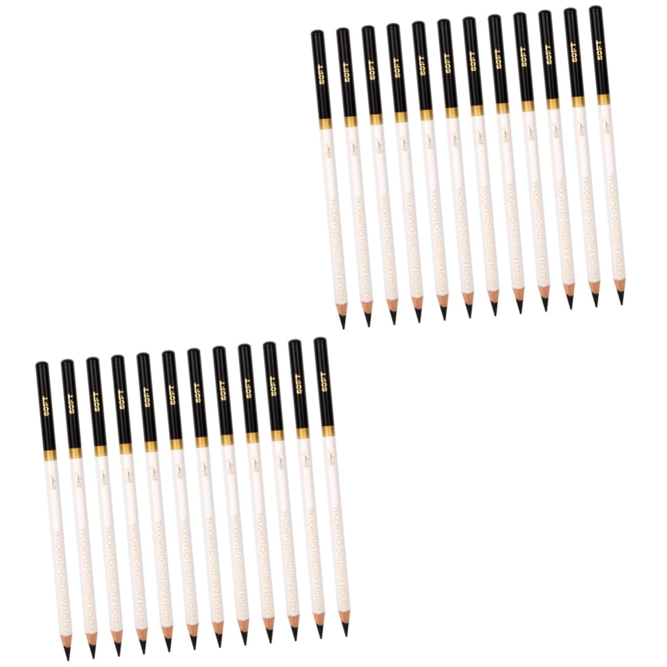 SEWACC 24-Piece Professional Sketch Pencil Set - Black & Colored Wooden Drawing Pencils for Artists, Sketching, Shading & Coloring - Perfect for Art Classes, Portraits & DIY Projects