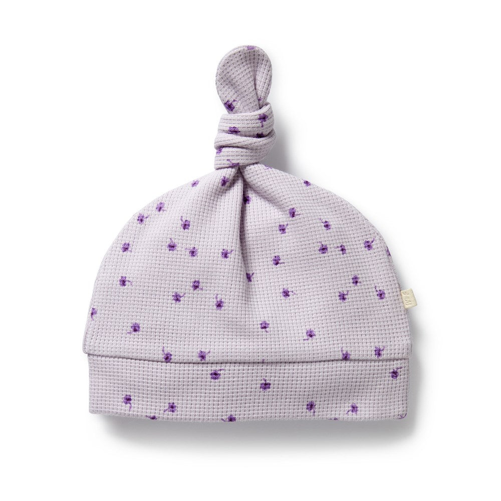 Lulu Daisy Organic Cotton Waffle Knot Hat for Women - Soft, Breathable & Stylish Winter Beanie for Outdoor Activities, Travel & Casual Wear