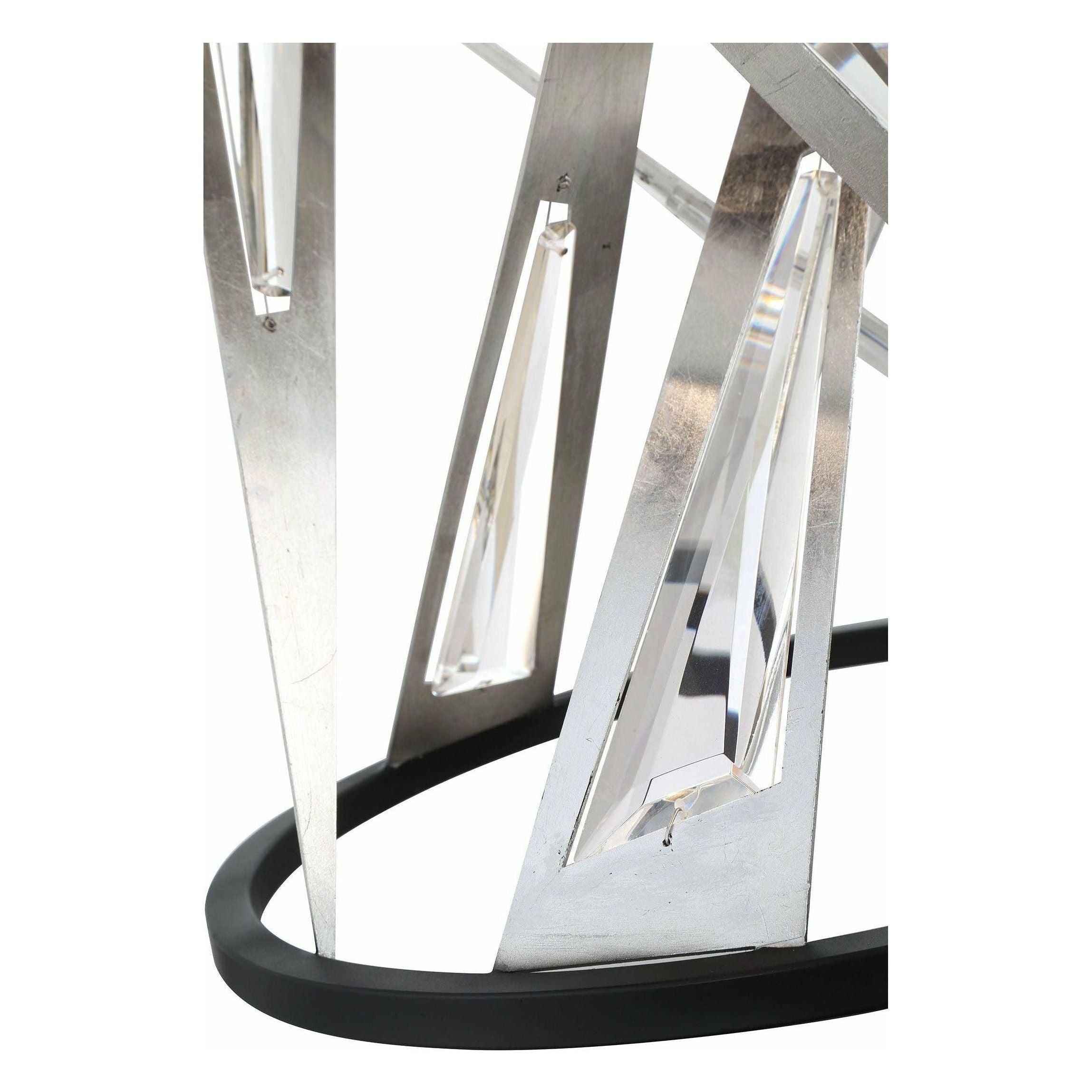 Elegant Sarise Chandelier - Modern Crystal Ceiling Light Fixture for Dining Room, Living Room & Bedroom - Perfect for Home Decor & Wedding Venue Lighting