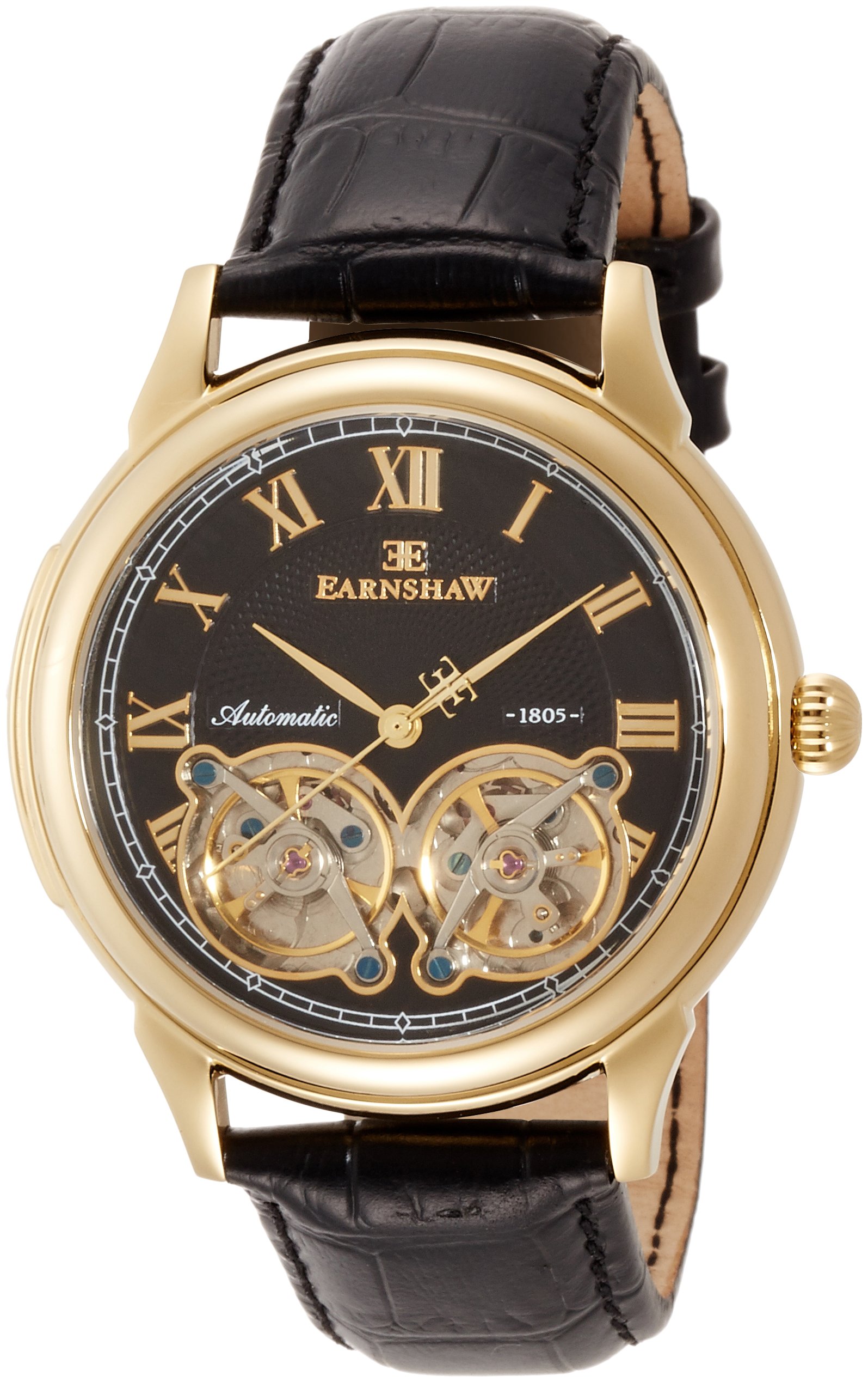 Thomas Earnshaw ES-8030-02 Automatic Skeleton Watch for Men - Luxury Open Heart Mechanical Timepiece with Stainless Steel Band - Perfect for Business, Formal Events & Watch Collectors