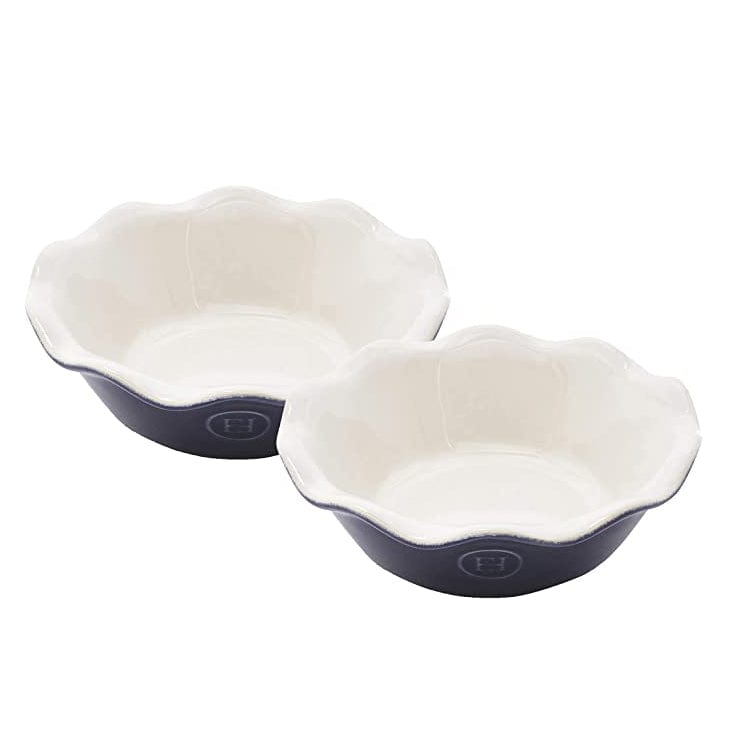 Emile Henry Mini Pie Dish Set of 2 - 8 oz Ceramic Baking Dishes for Individual Pies, Desserts & Appetizers - Oven, Microwave & Freezer Safe - Perfect for Holiday Baking & Dinner Parties