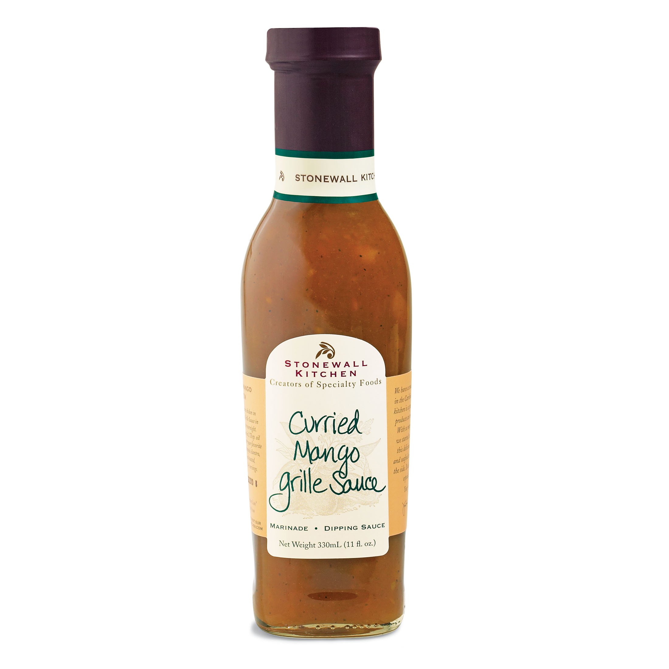 Stonewall Kitchen Curried Mango Grille Sauce - 11 oz | Sweet & Spicy BBQ Glaze for Chicken, Pork & Seafood | Perfect for Grilling, Marinating & Dipping