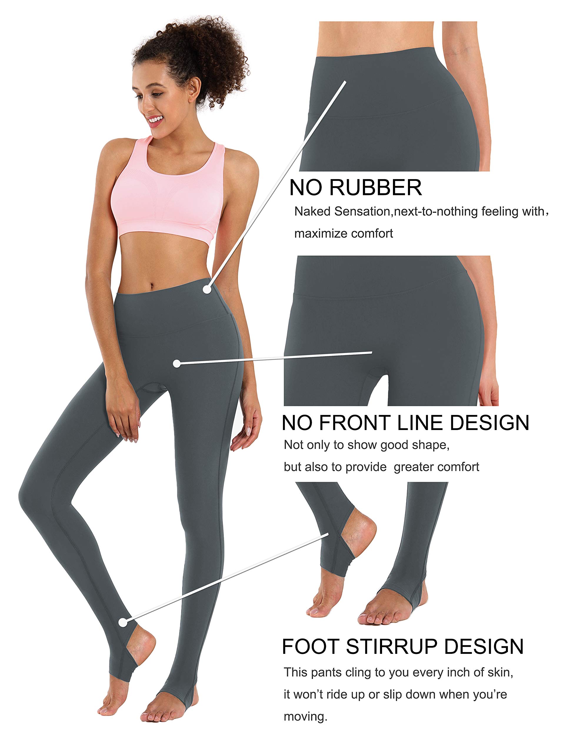 BUBBLELIME Women's High Waist Yoga Pants - 4 Styles for Petite & Tall - Soft Tummy Control Over-The-Heel Workout Leggings - Perfect for Yoga, Gym & Lounge Wear