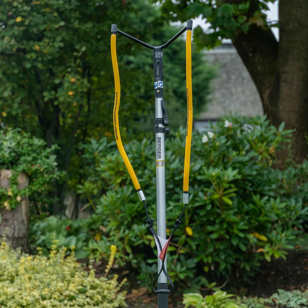 Berger ArboRapid Master Rope Catapult - Heavy Duty Elastic Slingshot with Steel Frame | 131ft Shot Height, 14oz Capacity | Perfect for Arborist Work, Tree Climbing & Rescue Operations
