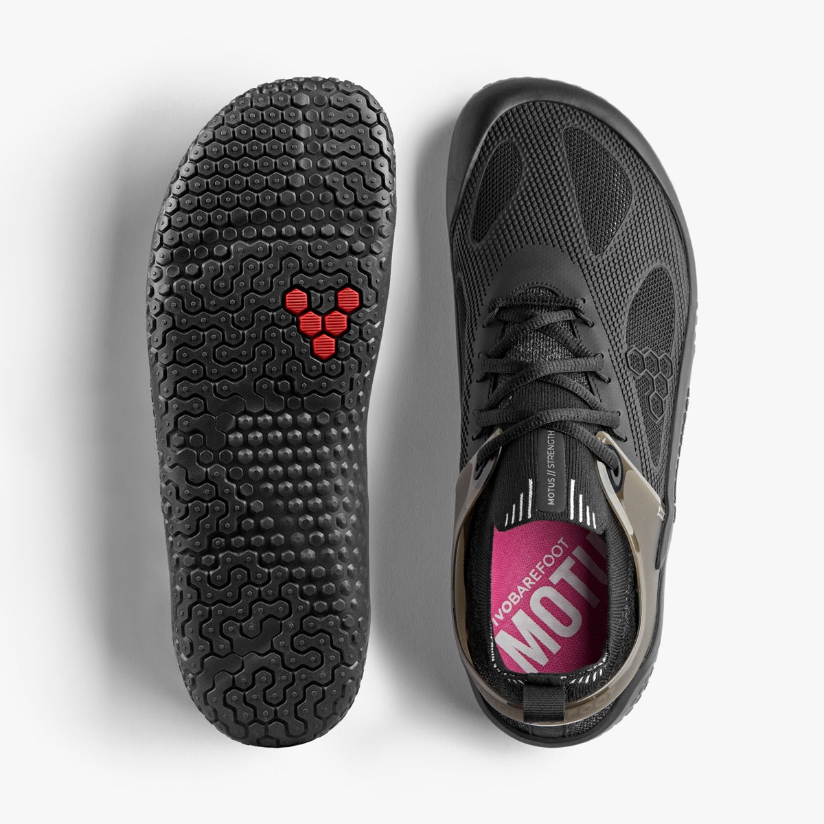 Vivobarefoot Women's Motus Strength Training Shoes - Obsidian Color | Barefoot Gym Shoes for CrossFit, Weightlifting & Functional Fitness Workouts