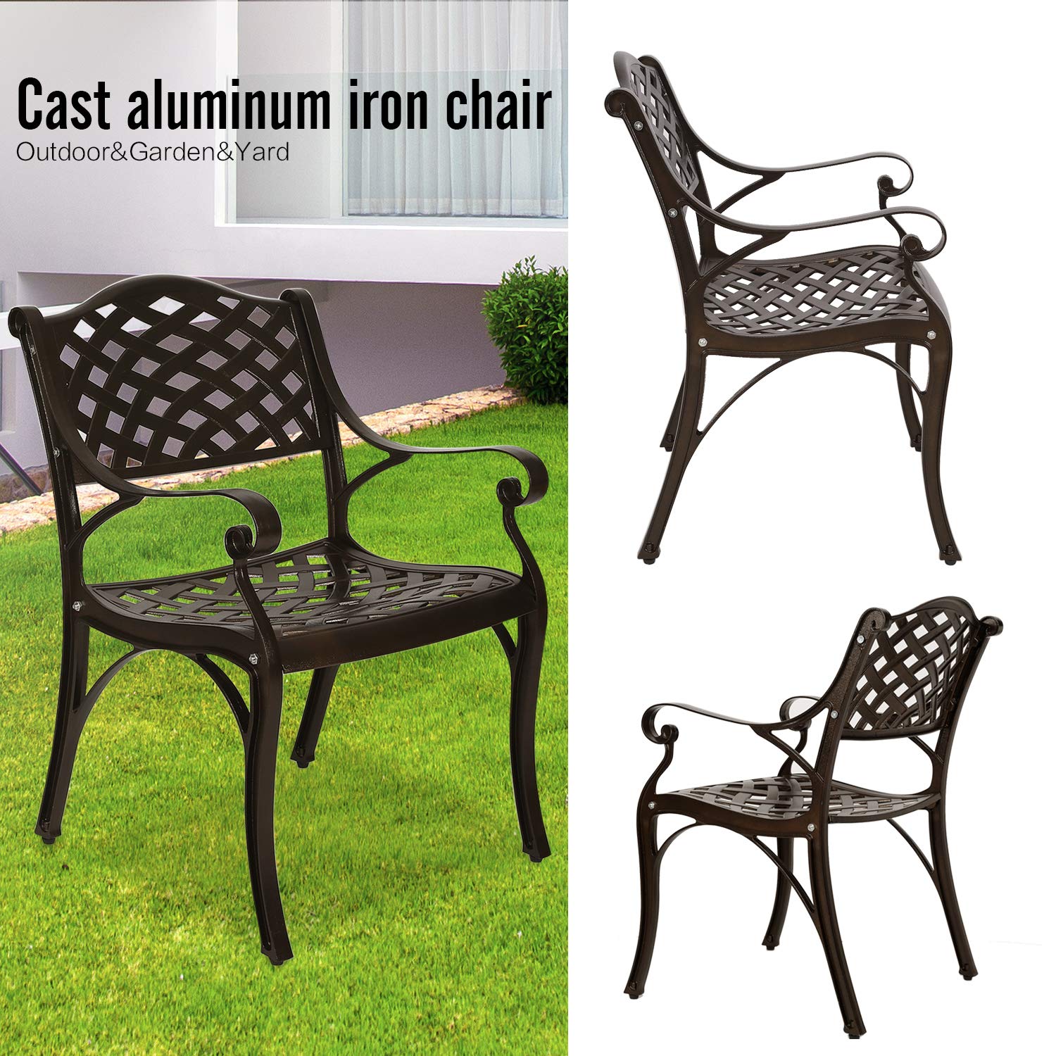 YUSING 3-Piece Outdoor Patio Bistro Set - 35