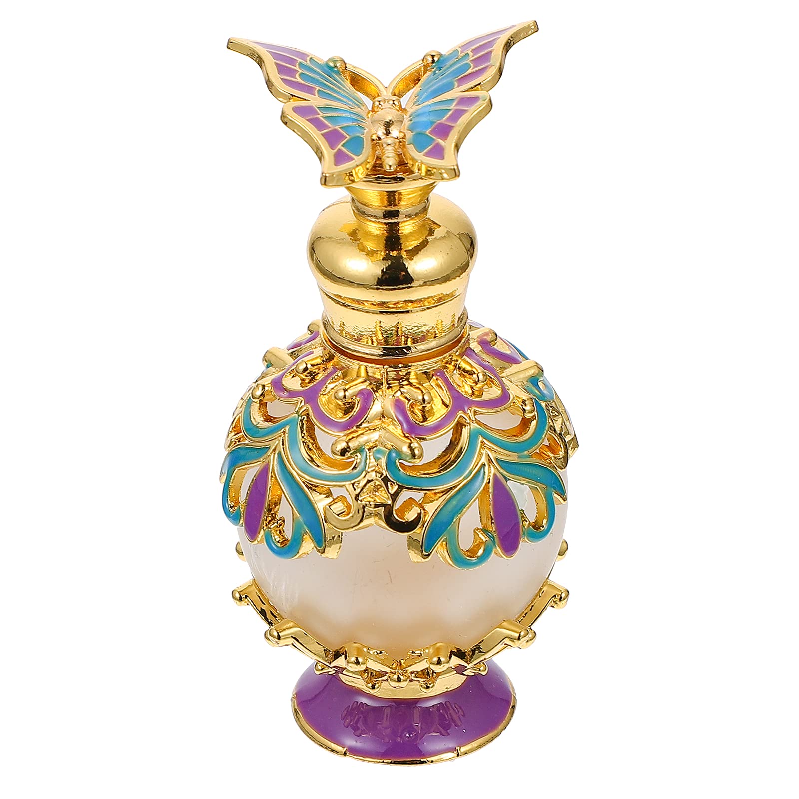 OSALADI 1pc Refillable Glass Perfume Bottle - Vintage Arabic Essential Oil Spray Bottle, Cosmetic Dropper Bottle for Travel | Perfect for DIY Perfumes, Aromatherapy & Makeup