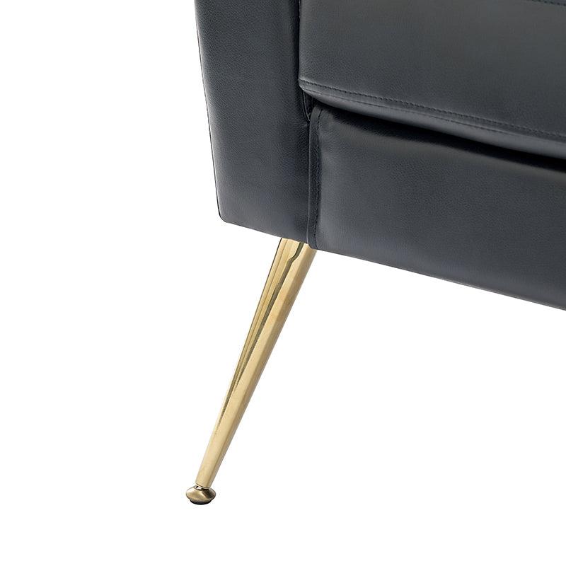 Raelynn Vegan Leather Armchair - Modern PU Leather Lounge Chair for Living Room, Office & Bedroom - Eco-Friendly Faux Leather Accent Chair for Home Decor