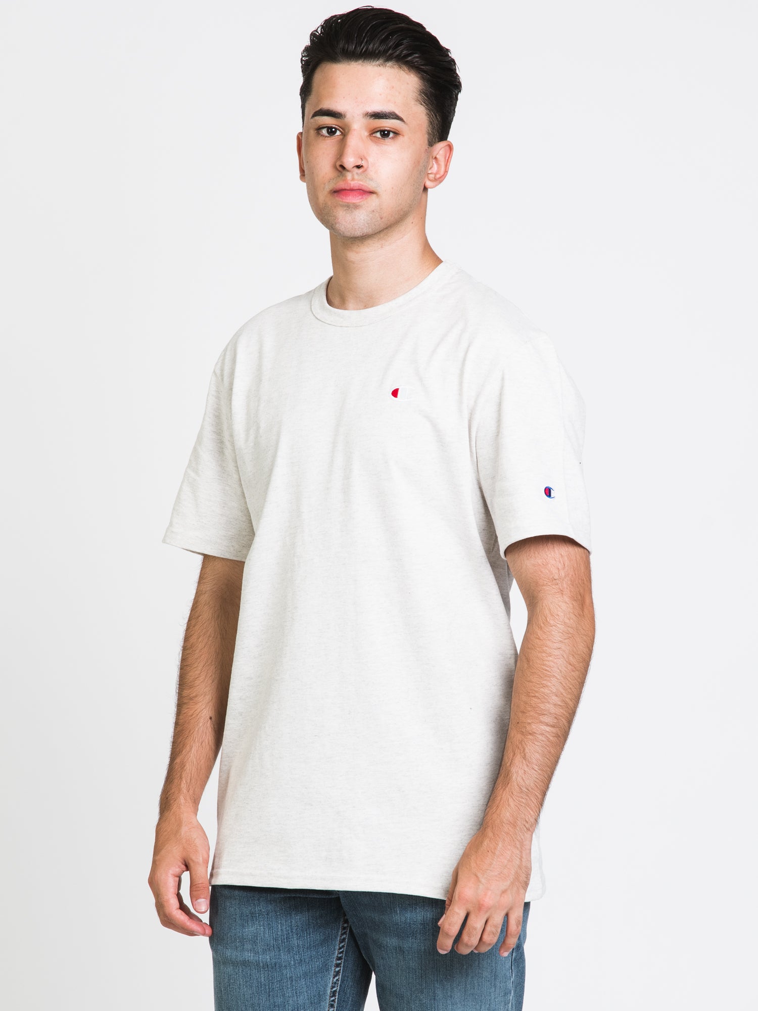 Champion Heritage Small C Logo T-Shirt for Men & Women - Soft Cotton Crewneck Tee - Casual Wear for Everyday, Gym & Street Style