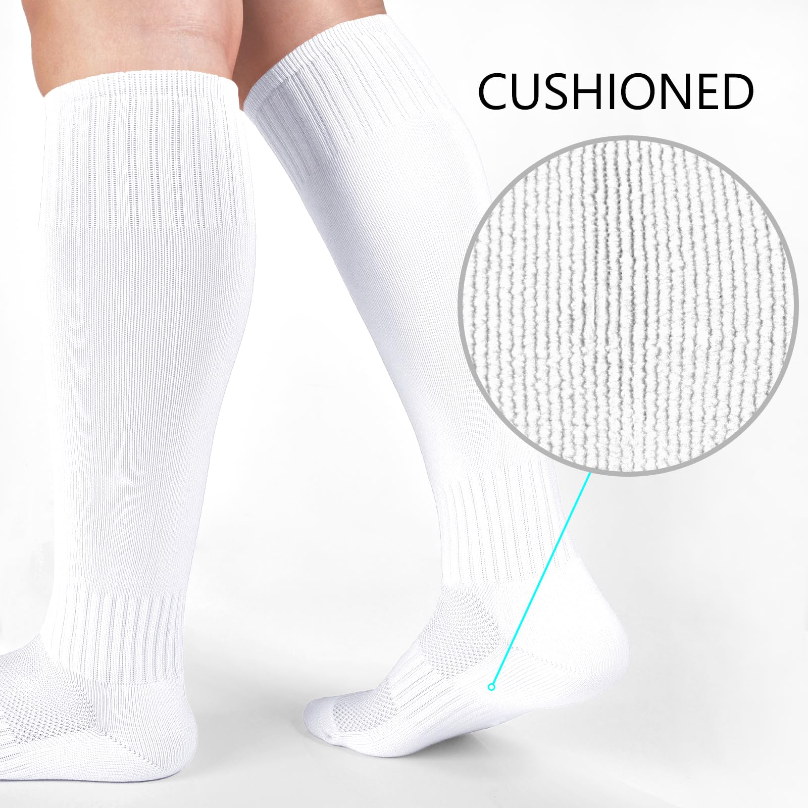 **LO SHOKIM Youth Soccer Socks - Knee High Athletic Socks for Boys & Girls - Football, Baseball, Softball Sports Tube Stockings - Perfect for Training, Games & School Sports**