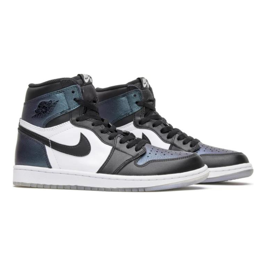 Air Jordan 1 Retro High All Star Chameleon Sneakers - Black/Metallic Silver/White Basketball Shoes for Men | Perfect for Streetwear, Basketball Games & Sneaker Collectors
