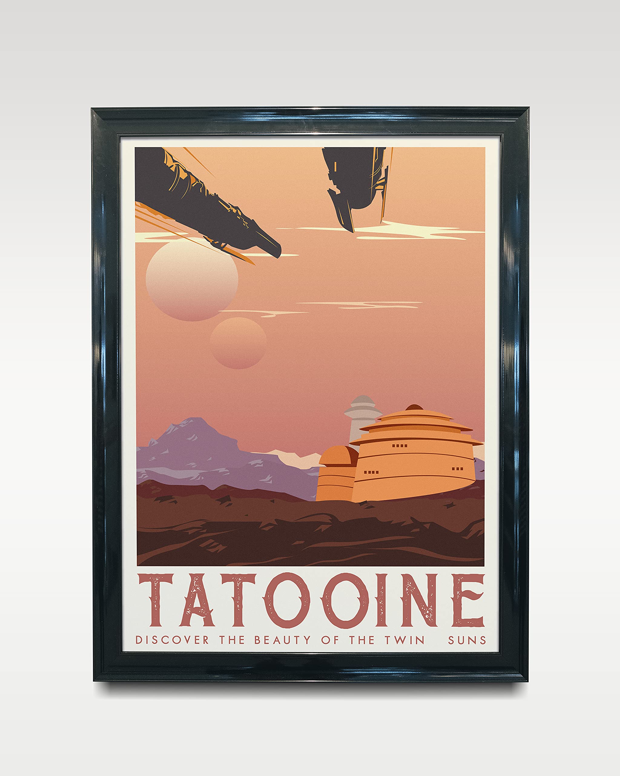 Star Wars Retro Travel Posters Set - 4 Premium 16x20 Inch Prints (Hoth, Bespin, Tatooine, Endor) - Perfect for Home Decor, Office Wall Art & Sci-Fi Fan Gifts