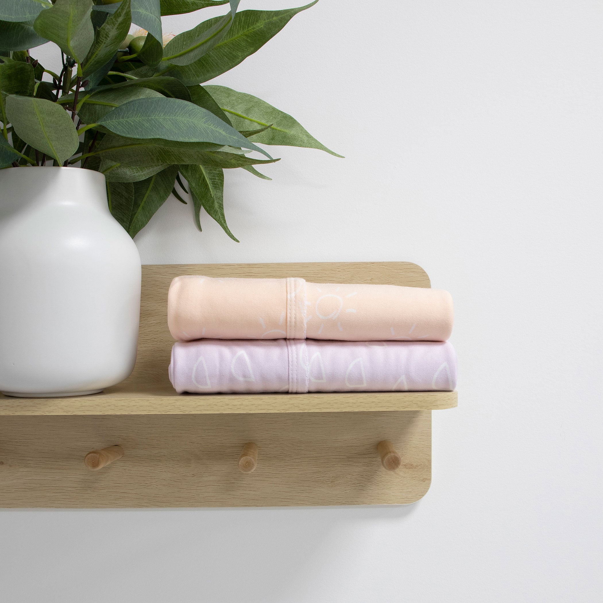 Nordic Style 2-Pack Jersey Wrap - Soft Peach & Lilac Colors for Women | Cozy Loungewear for Home, Yoga, and Relaxation