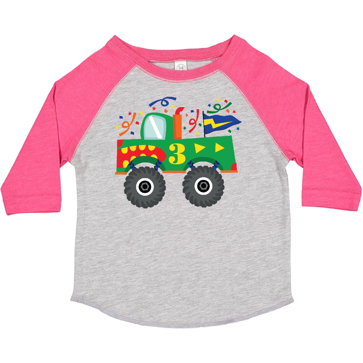 Inktastic 3rd Birthday Monster Truck Toddler T-Shirt - Cute Boys' Graphic Tee for Birthday Party & Playtime