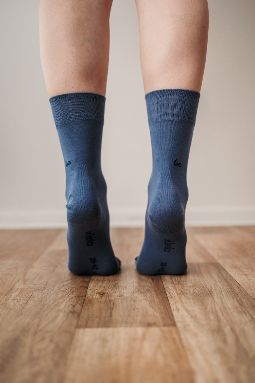 Barefoot Socks for Women & Men - Soft Crew Socks Essentials in Blue - Perfect for Yoga, Running and Home Comfort