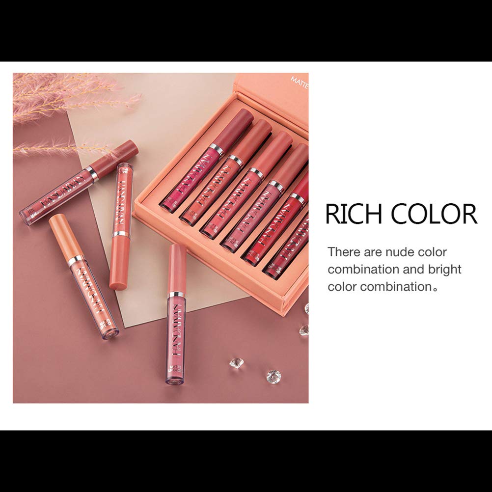 6pcs Matte Liquid Lipstick Set for Women - Waterproof, Long Lasting Lip Gloss - Perfect for Daily Wear, Parties & Special Occasions