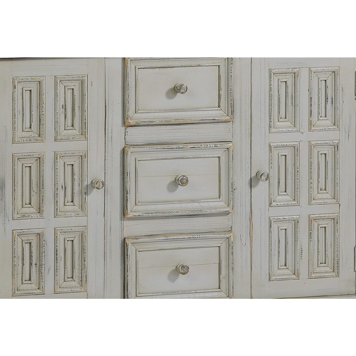 Progressive Furniture Rory Accent Credenza Console Table in Gray - Stylish Entryway & Living Room Storage Solution