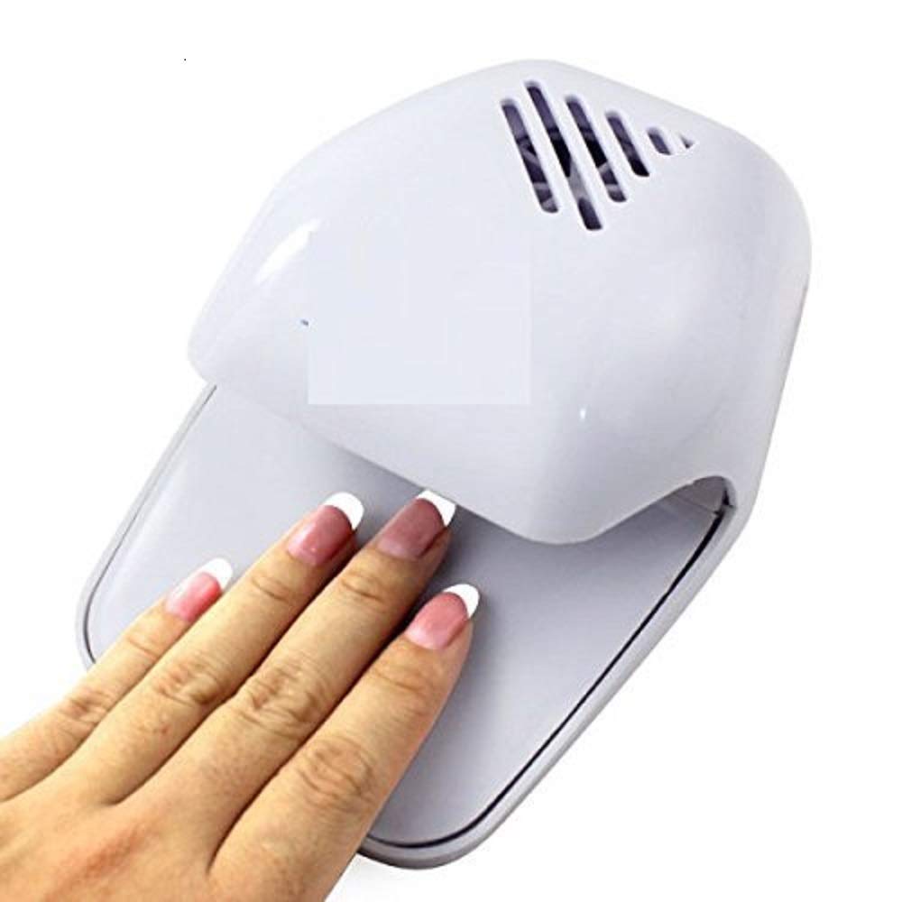 Surat Dream Portable Nail Polish Dryer Machine Kit - Battery Operated UV LED Nail Dryer with Cooling Fan for Gel Polish, Nail Art & Stamping | Perfect for Home Manicures, Salon Use & Travel (White)