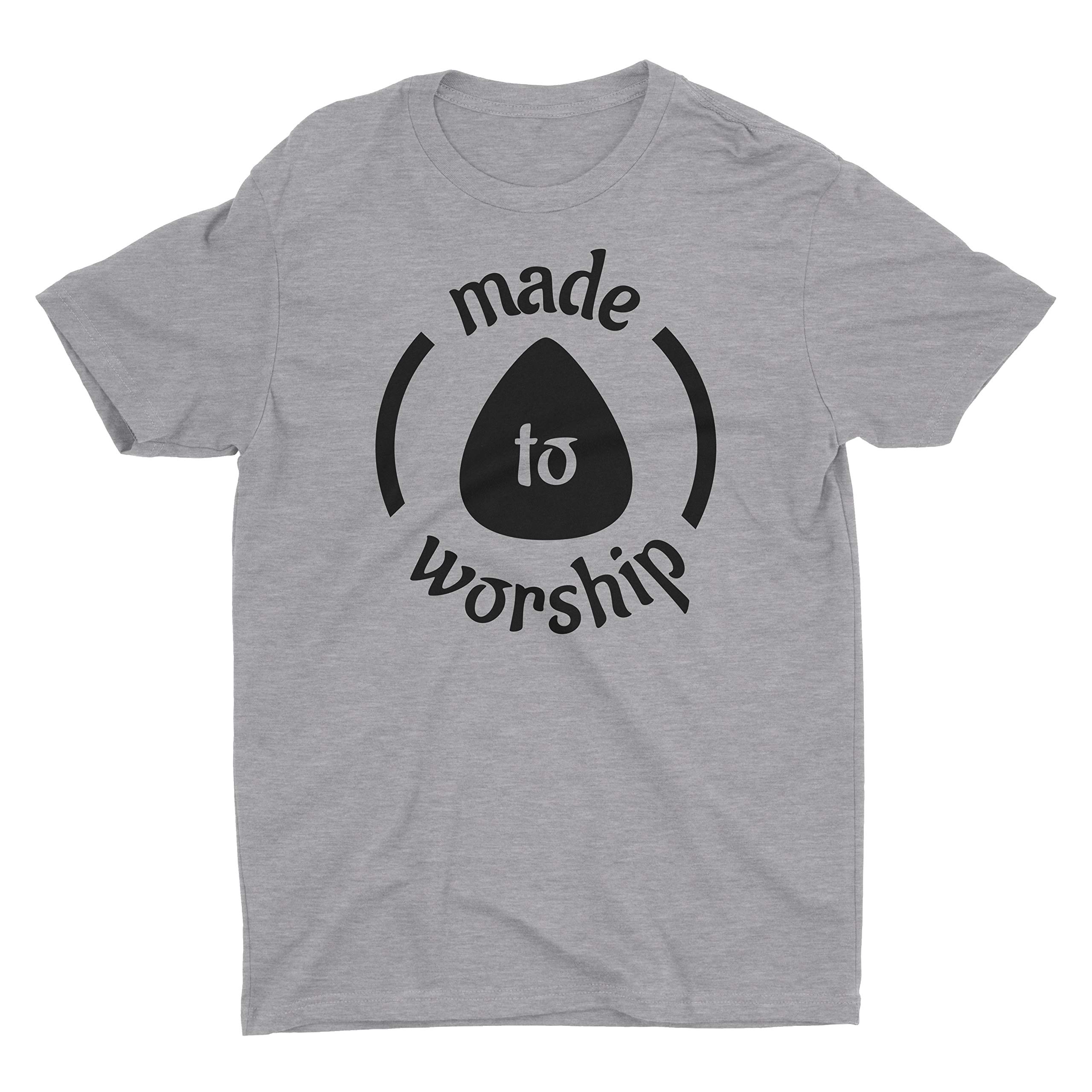 Made to Worship Christian Guitar T-Shirt - Religious Music Lover Apparel for Church, Concerts & Everyday Wear